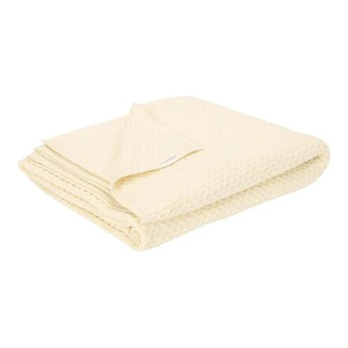 Little Dutch - Strikket Tæppe 70x100cm - Pure Soft White