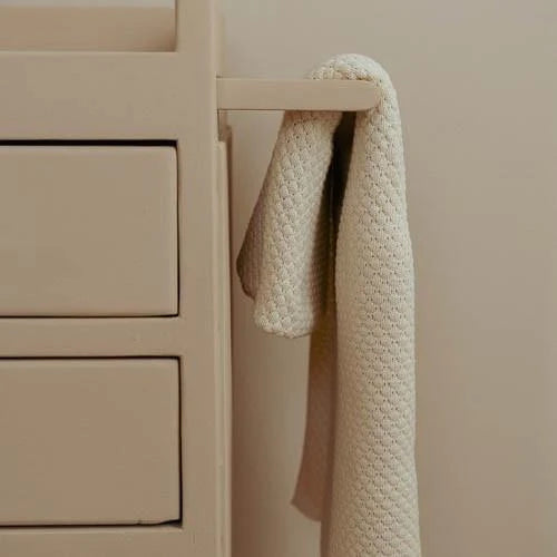 Little Dutch - Strikket Tæppe 70x100cm - Pure Soft White