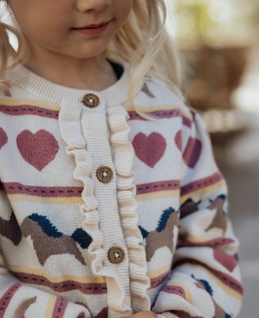 Fliink Kino LS Multi Cardigan - Sandshell