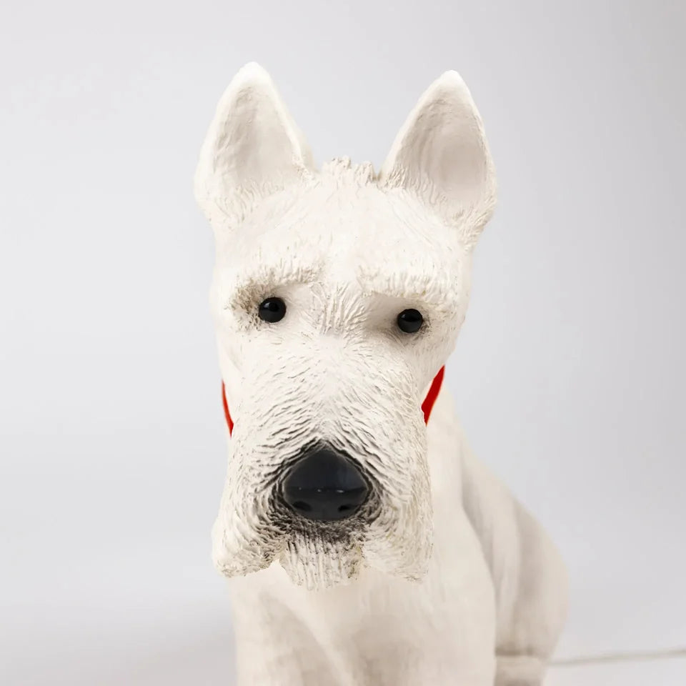 Heico Lamper - Scotty Hund Lampe - Hvid