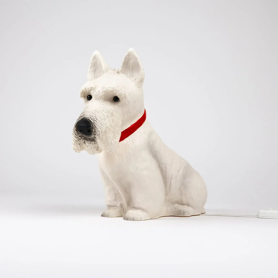 Heico Lamper - Scotty Hund Lampe - Hvid