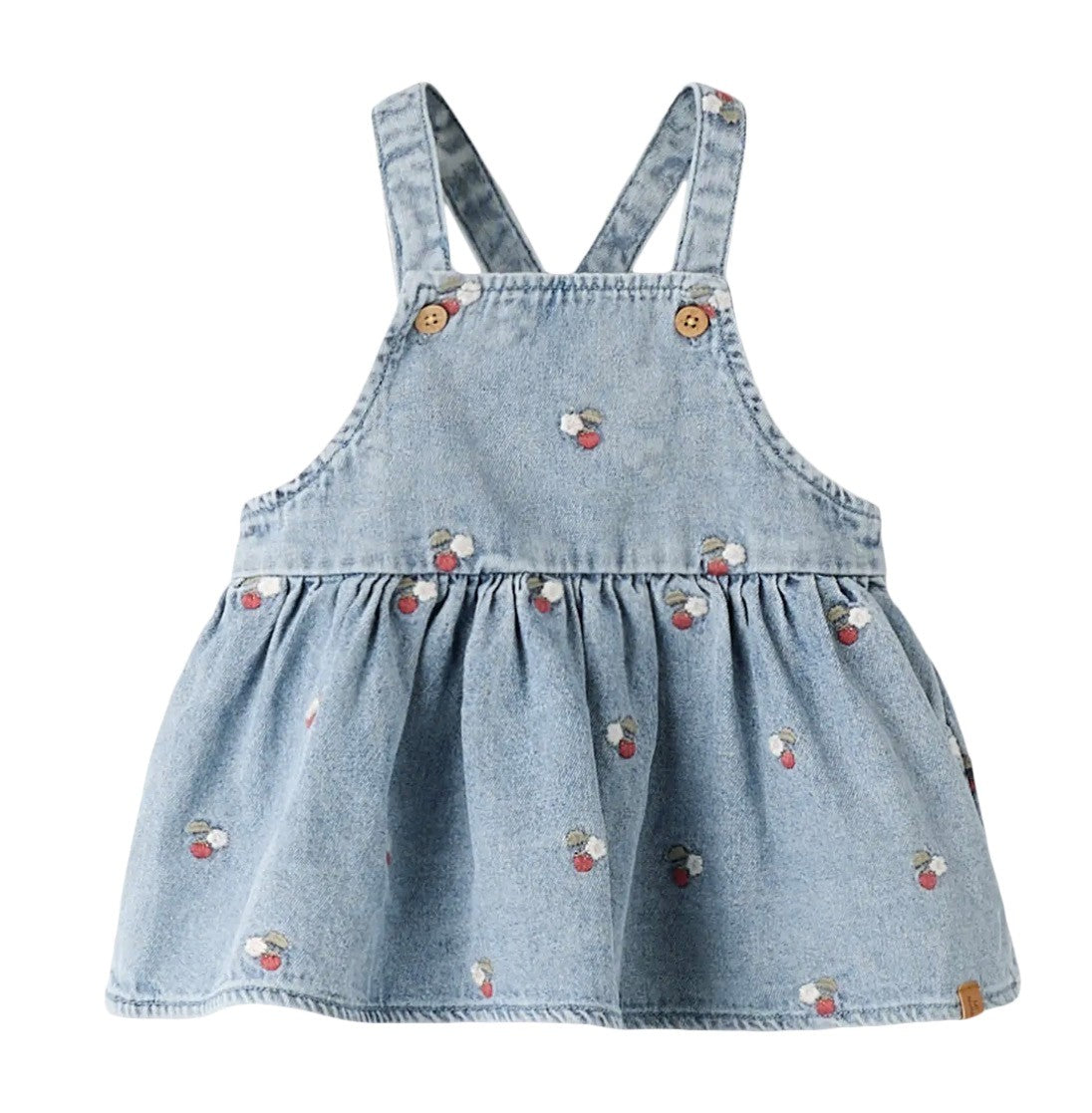Lil Atelier Funda - Denim Emb Skirtall - Medium Blue Denim/EMB