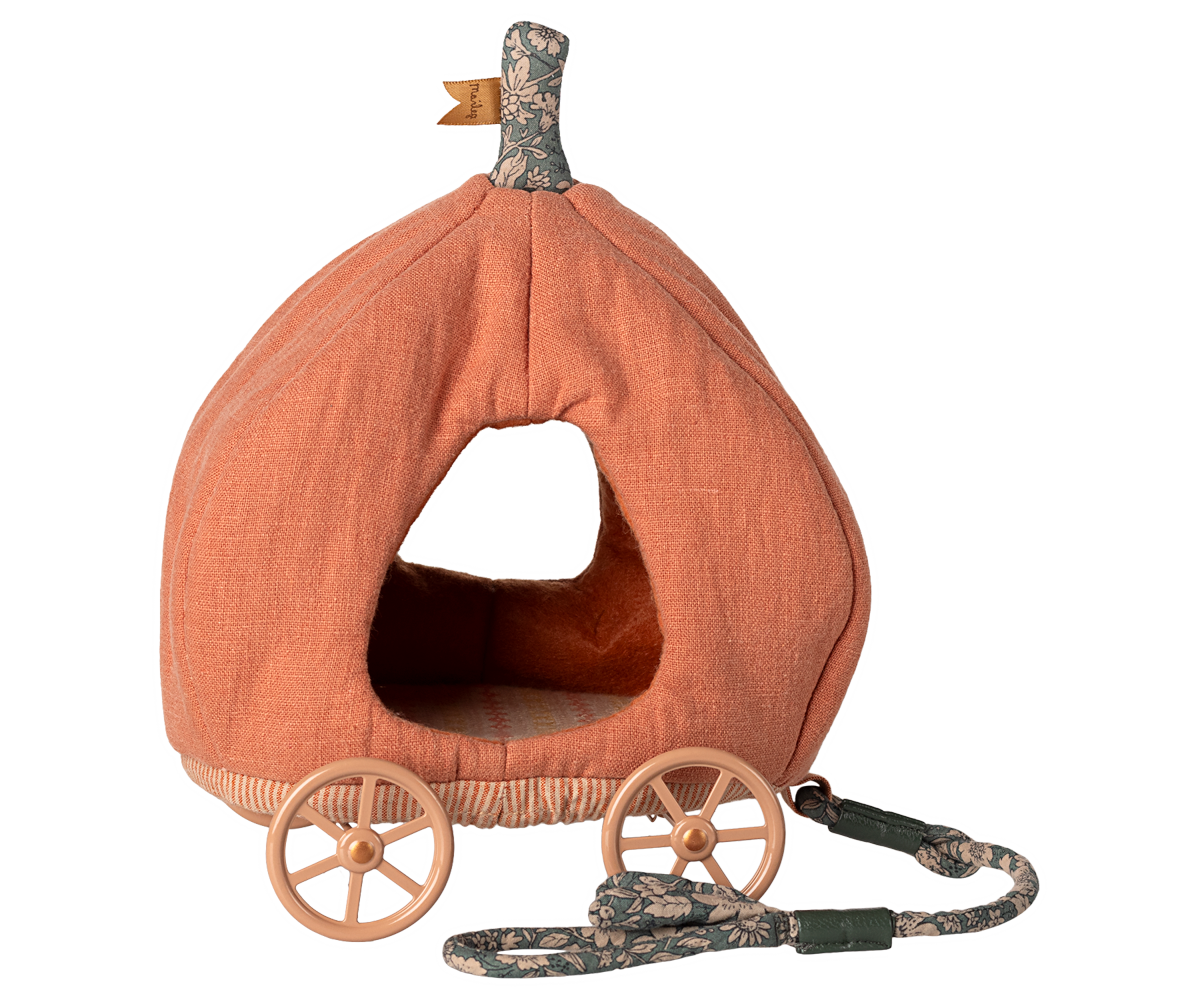 Maileg Pumpkin Carriage Mouse - Græskarkaret