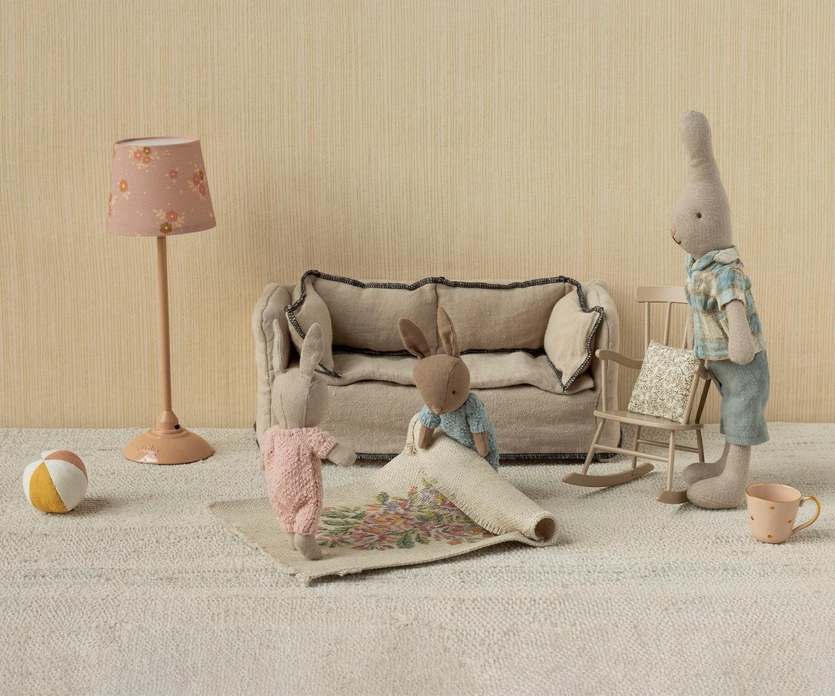 Maileg Gulvlampe, Miniature – Mørk Rosa