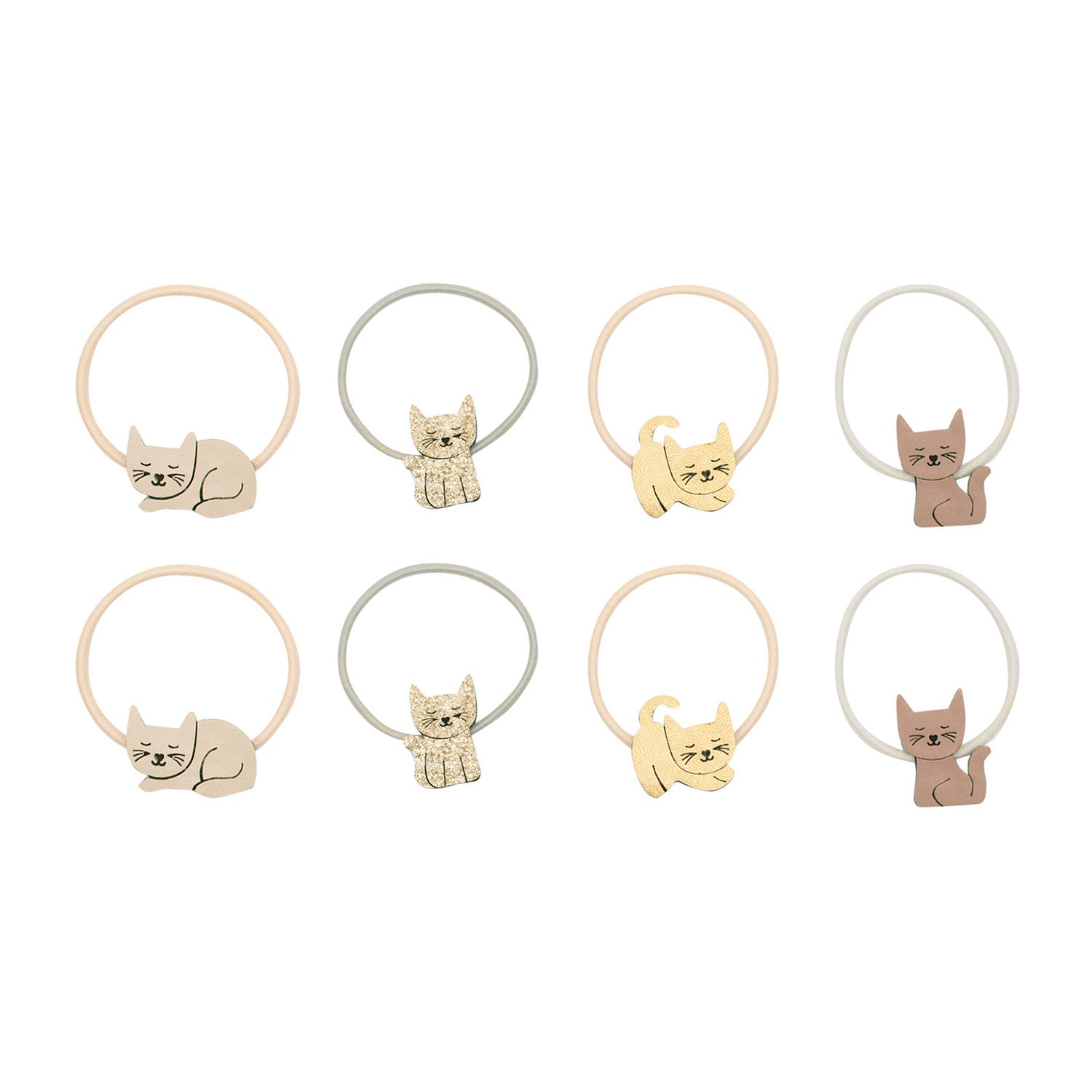 Mimi & Lula 8 hårelastikker - Mini Kitty Cat