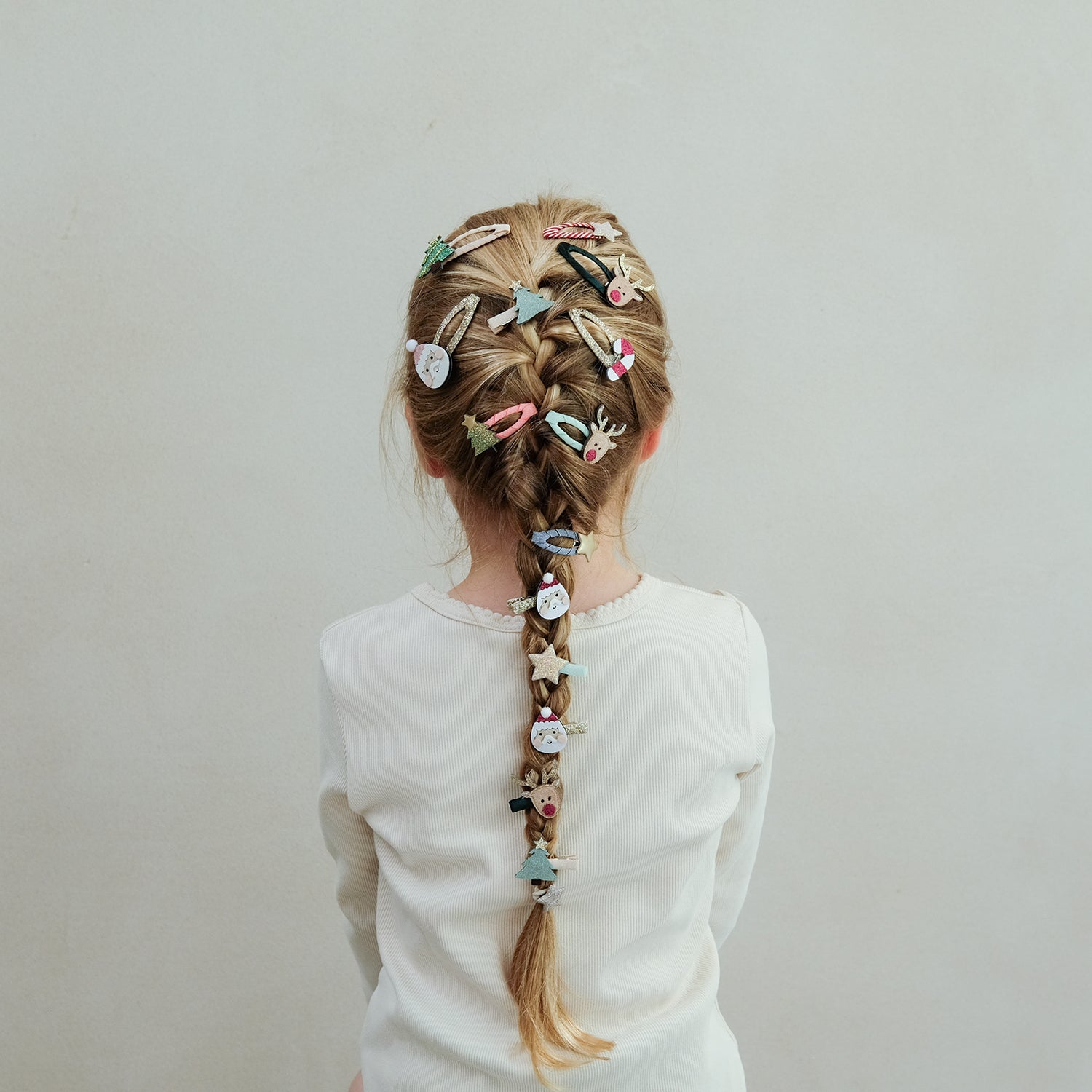 Mimi & Lula 8 Hårclips - Mini Santa Christmas