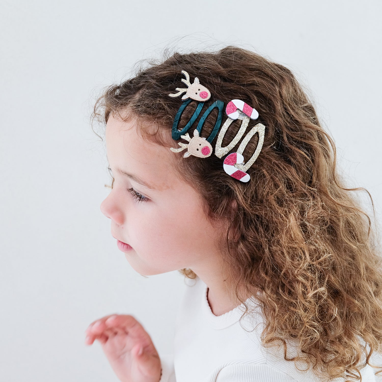 Mimi & Lula 4 hårspænder - Rudolph & Candy Christmas