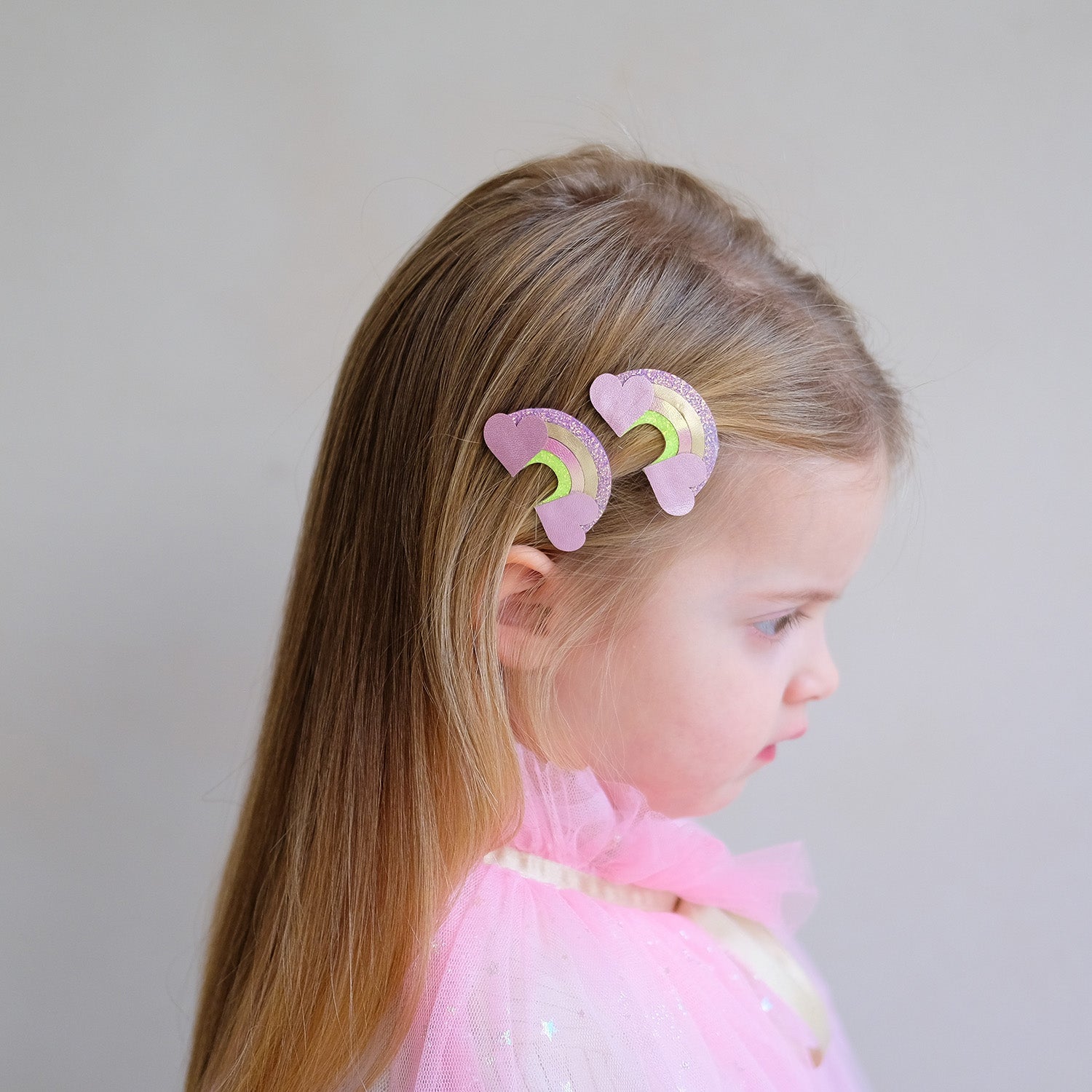 Mimi & Lula 2 Hårclips - Rainbow My Little Unicorn