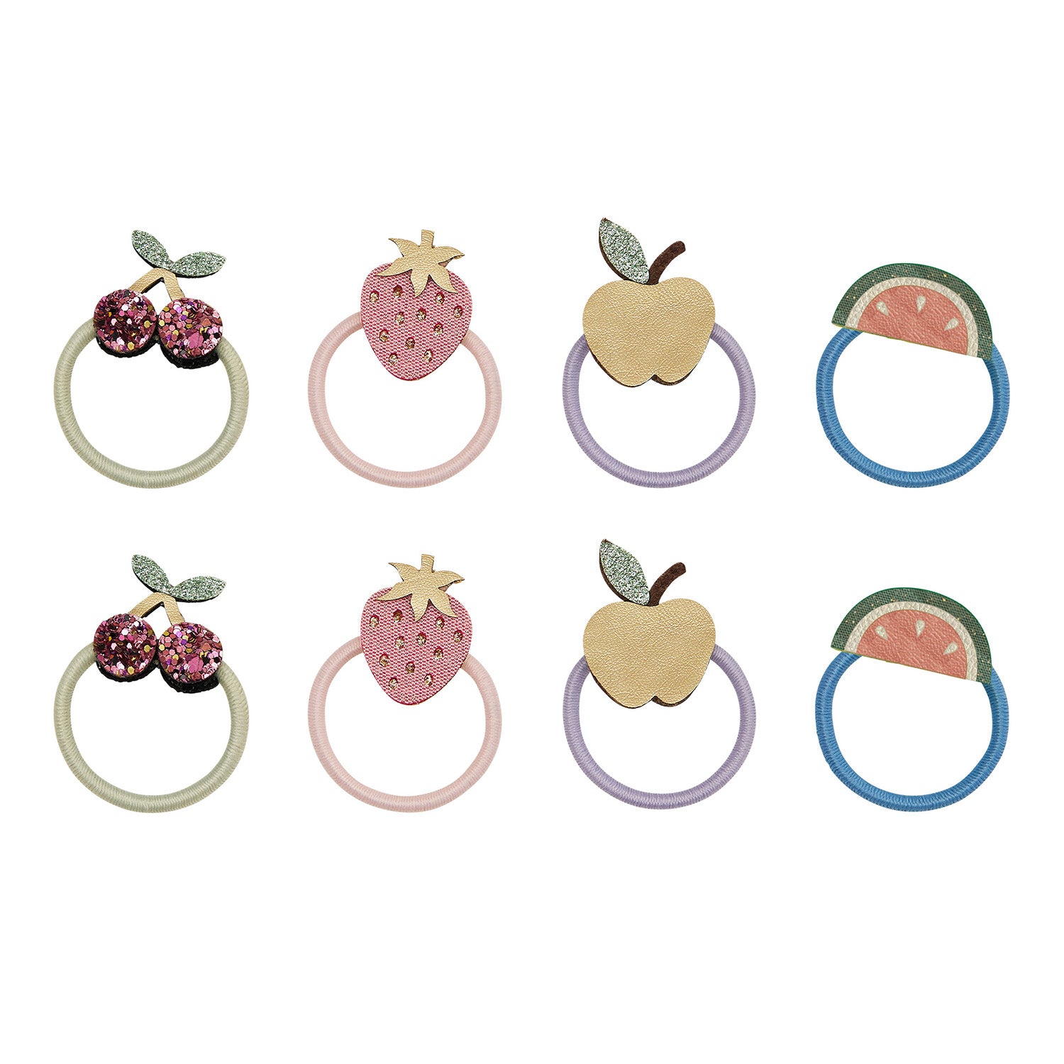 Mimi & Lula 8 hårelastikker - Mini Fruit Salad Spring on the Farm