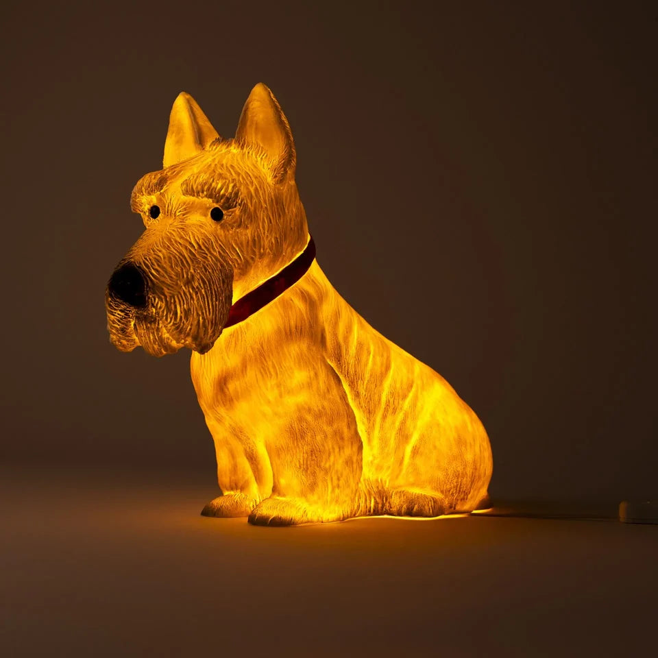 Heico Lamper - Scotty Hund Lampe - Hvid