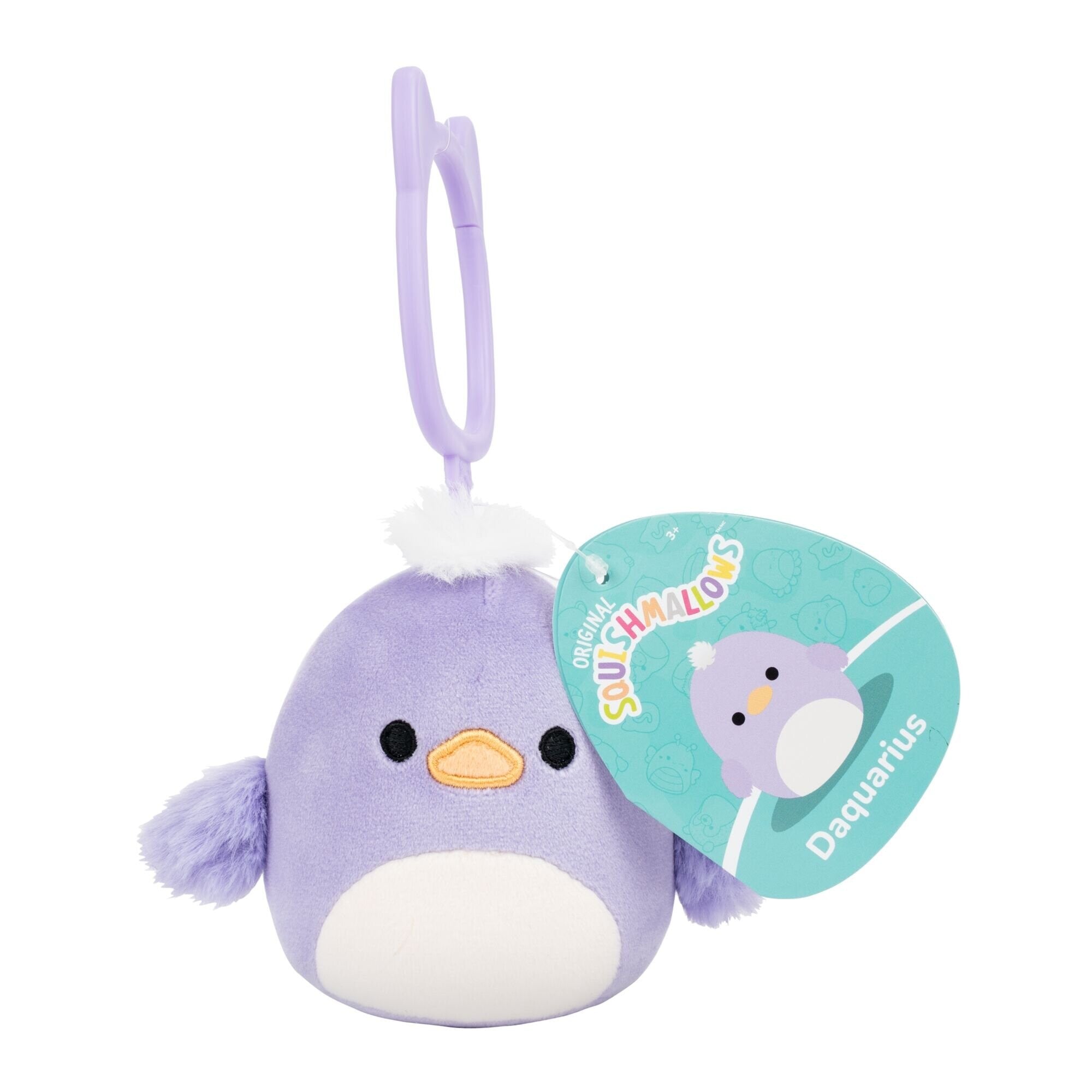 Squishmallows Bamse - 9 cm - Daquarius Duck - Clip On