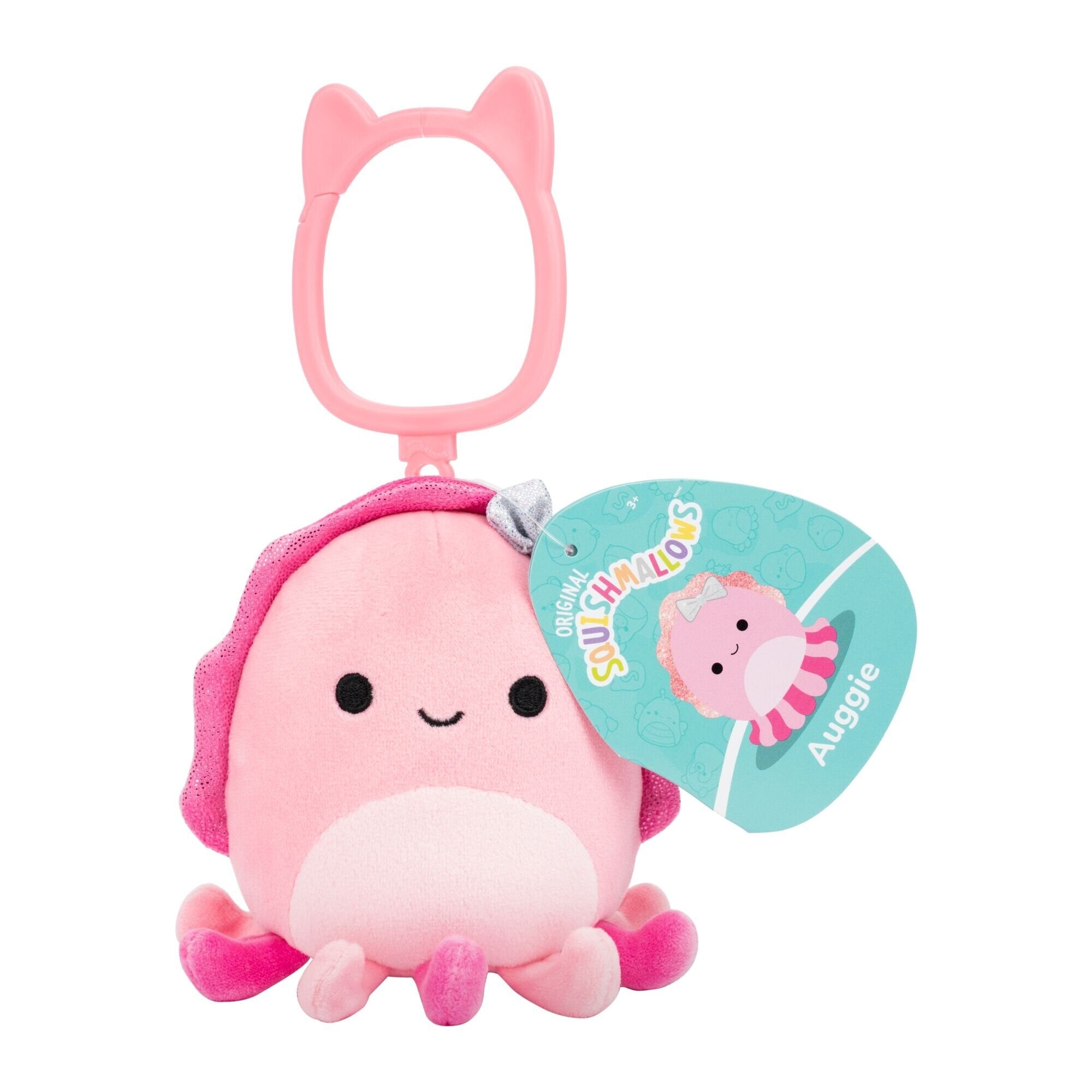Squishmallows Bamse - 9 cm - Auggie Cuttlefish - Clip On