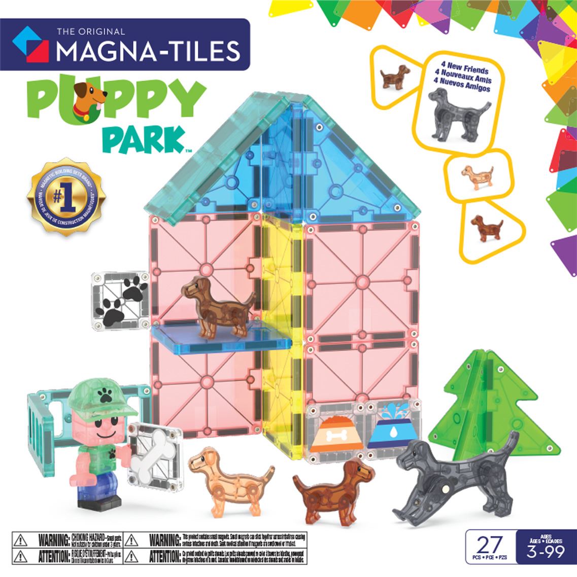 Magna-Tiles Magnetisk Legetøj - Puppy Park 27 dele