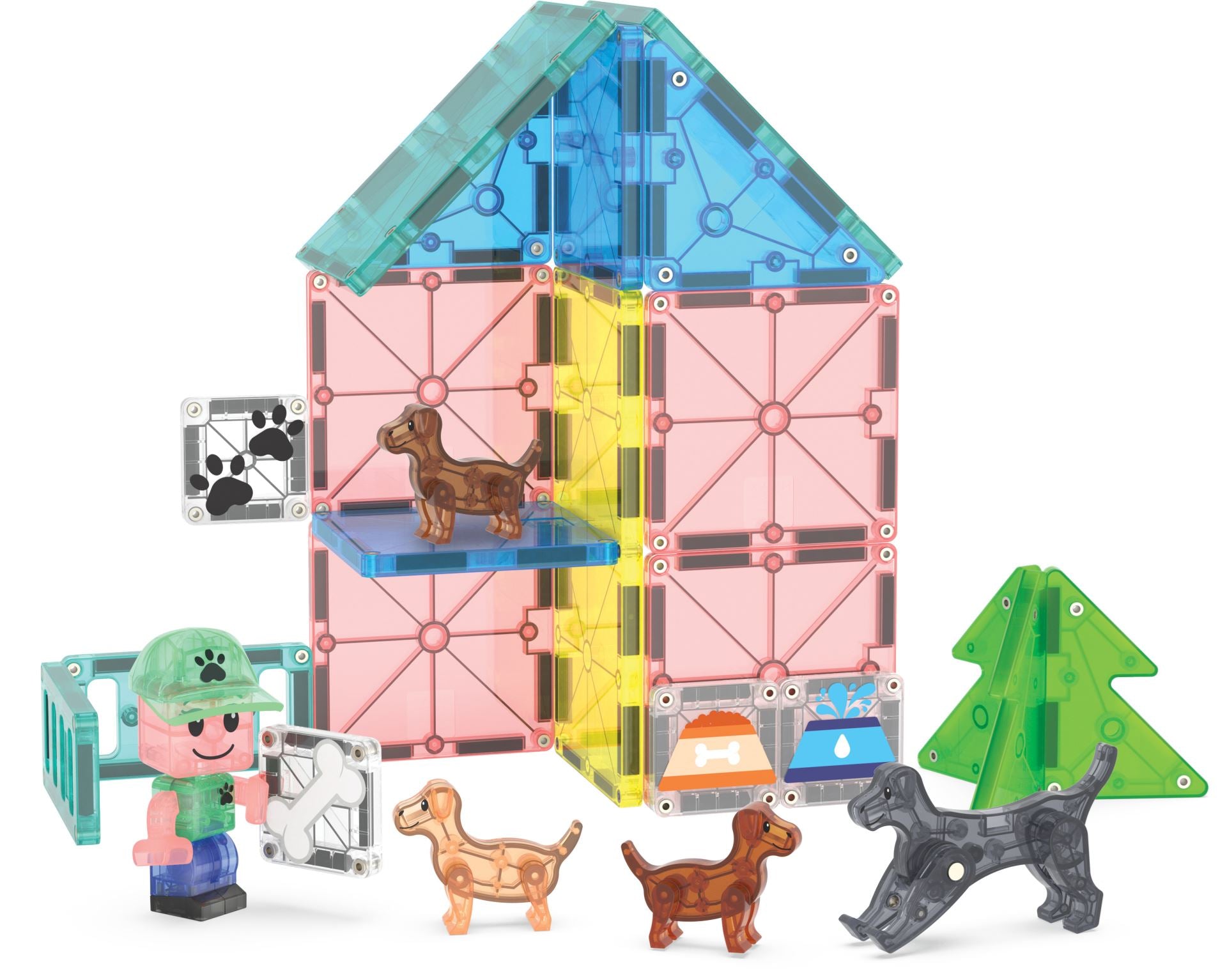 Magna-Tiles Magnetisk Legetøj - Puppy Park 27 dele