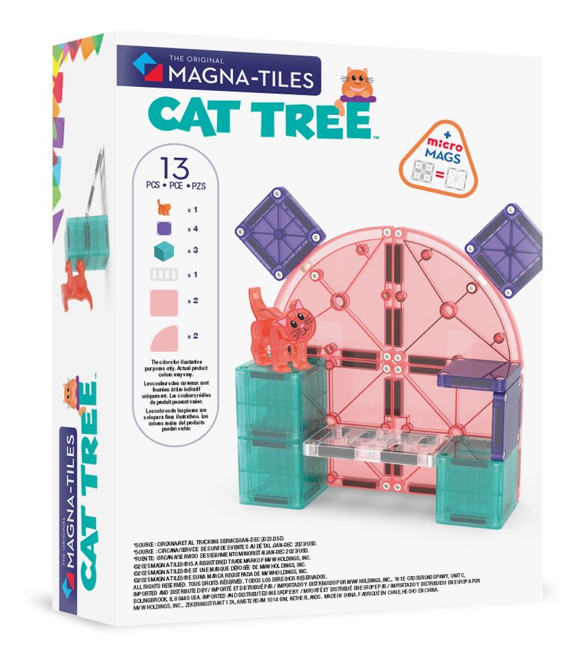 Magna-Tiles Magnetisk Legetøj - Cat Tree 13 dele
