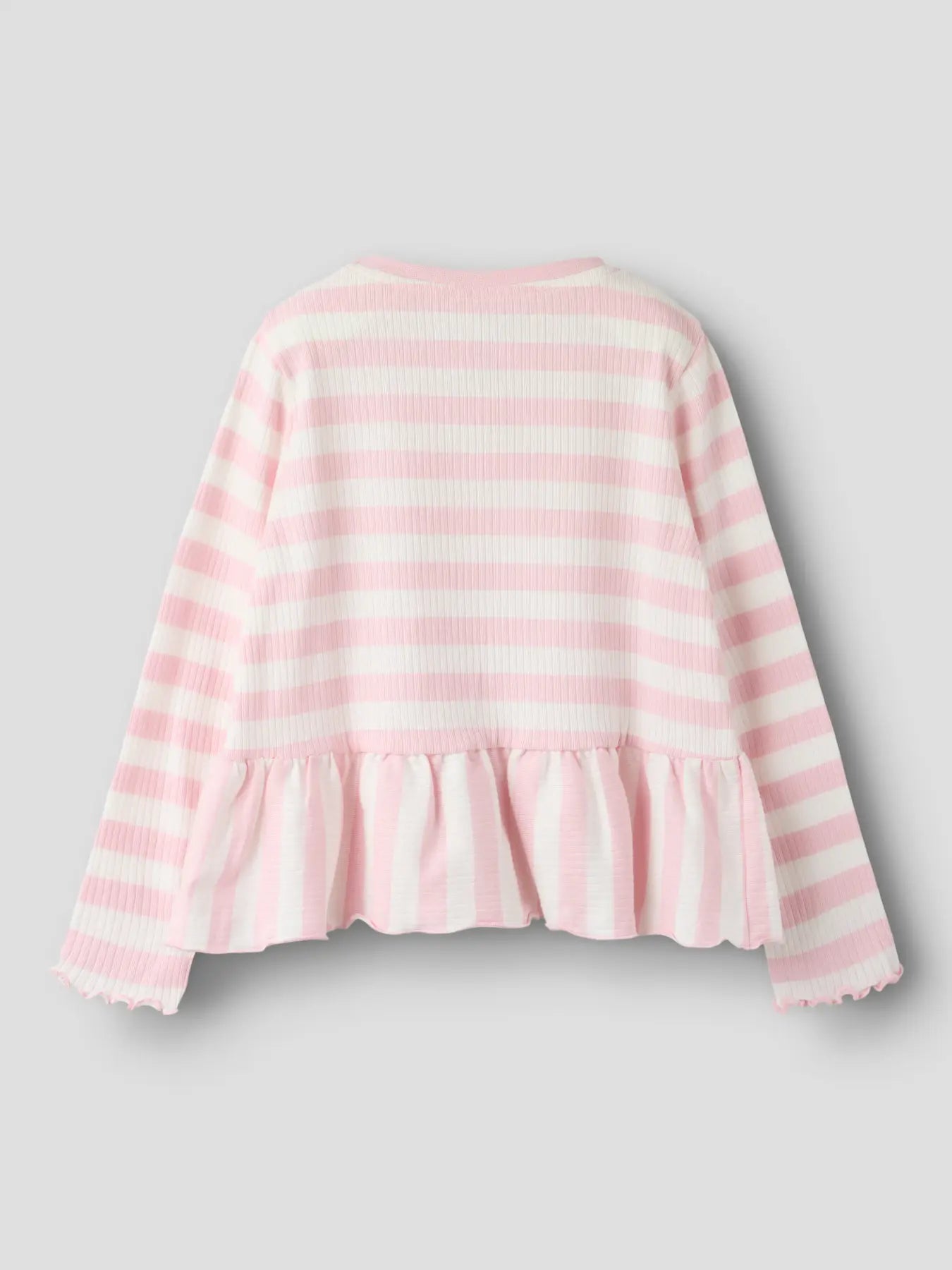 Name It - Nilje LS Peplum Top - Parfait Pink / Cloud Dancer