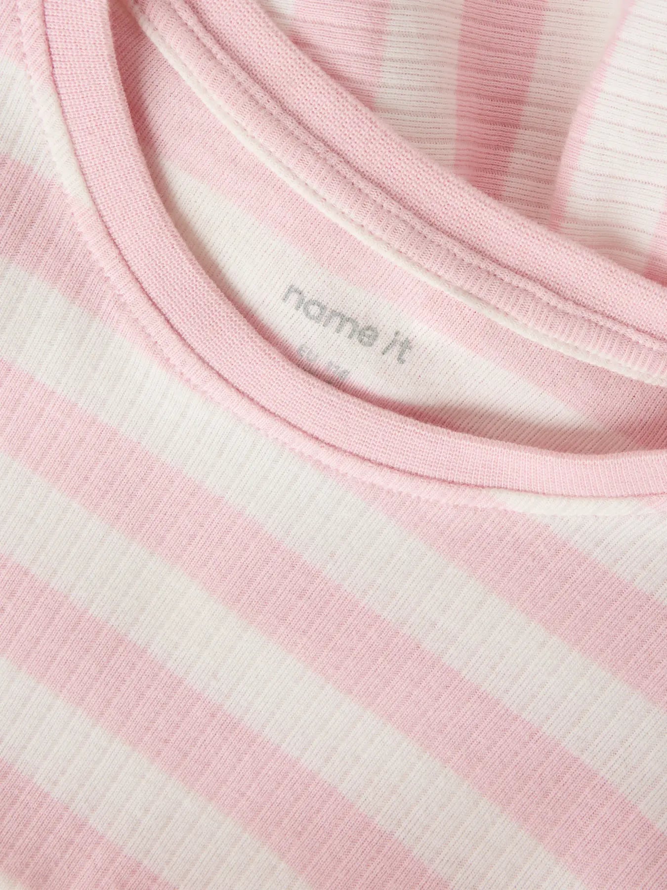Name It - Nilje LS Peplum Top - Parfait Pink / Cloud Dancer