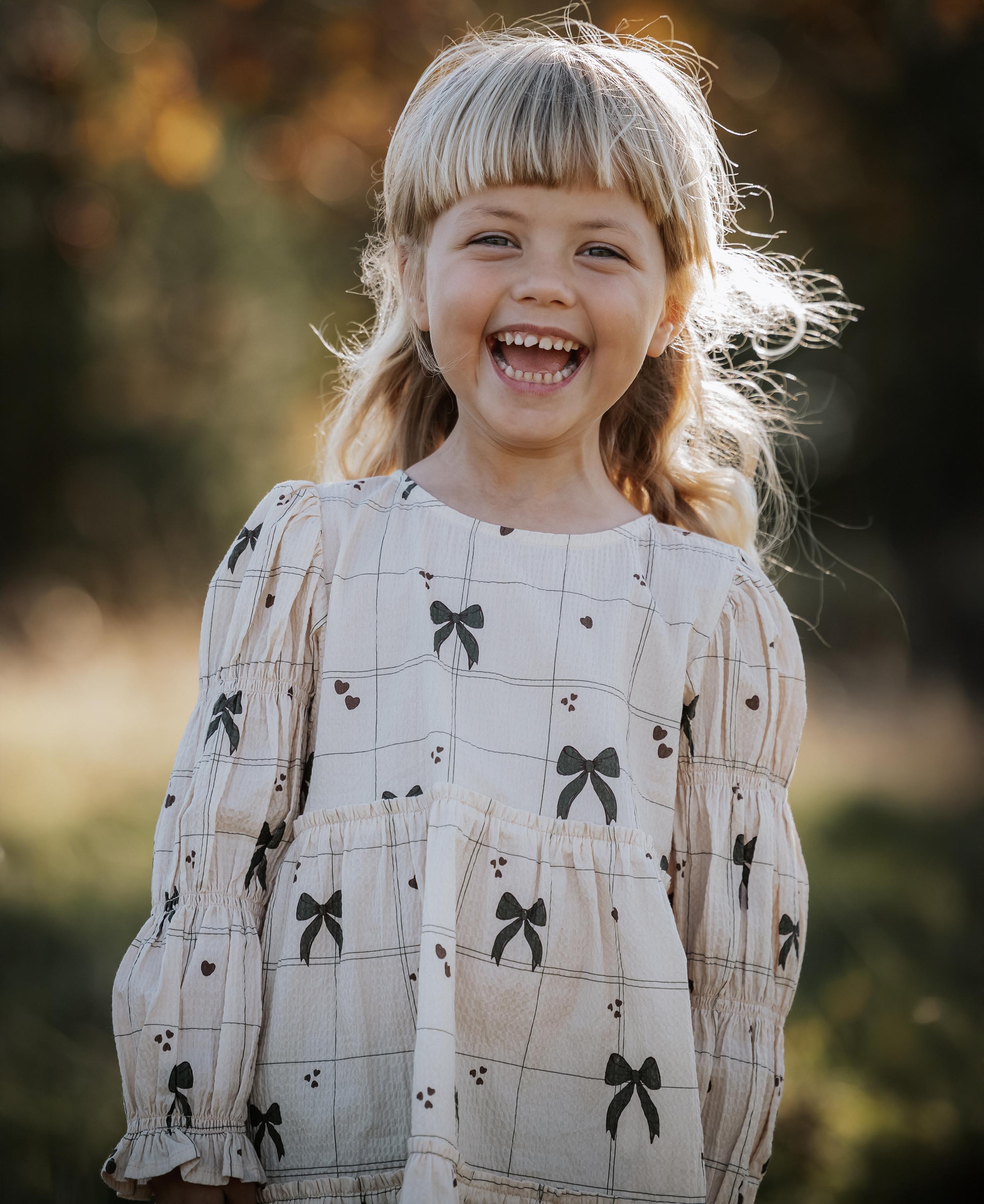 Fliink Bow LS Dress - Sandshell