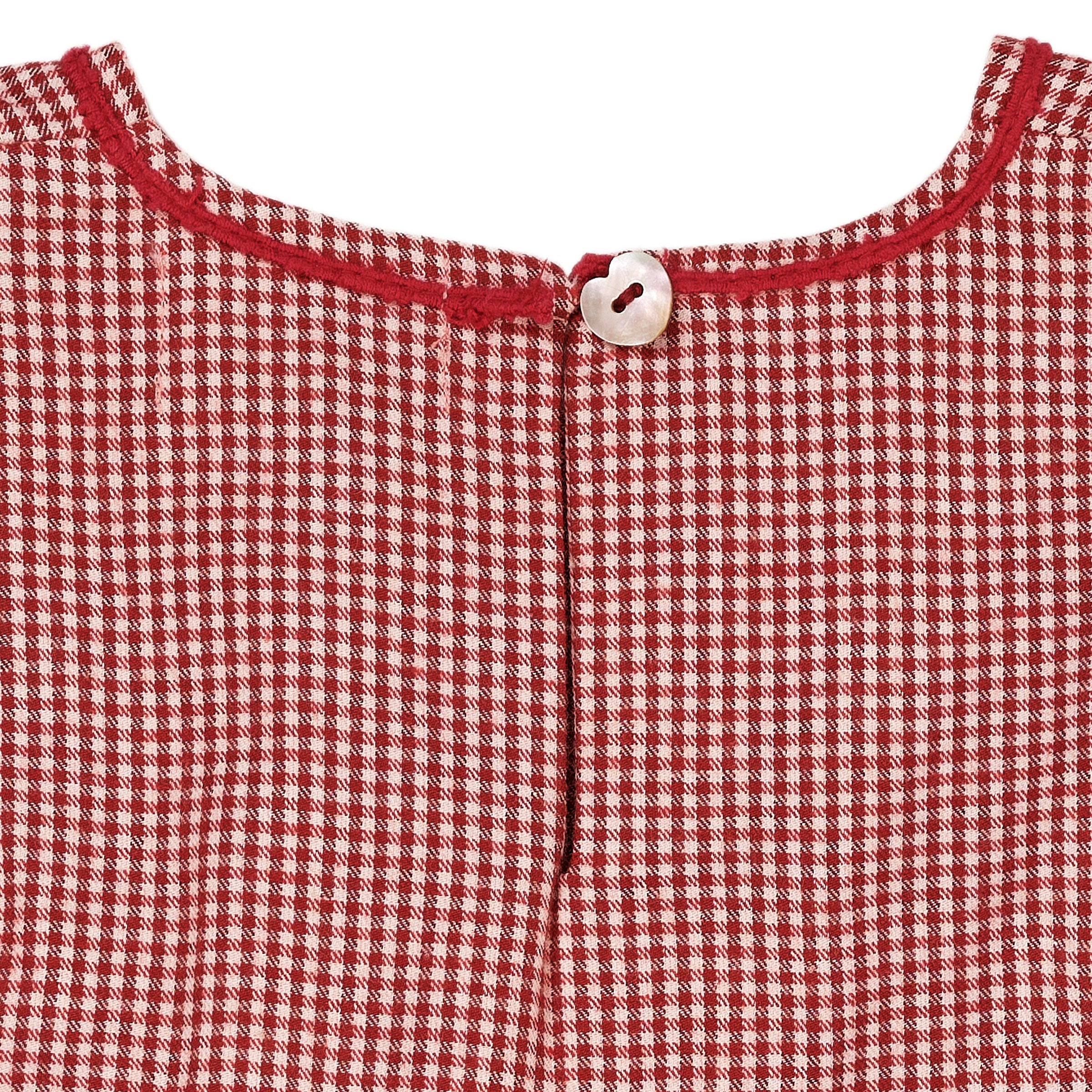 Copenhagen Colors Kjole med hjerte - Red Check Combi