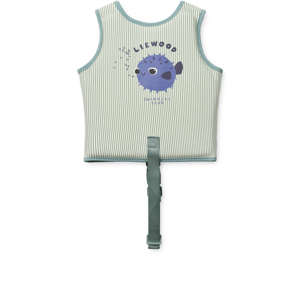Liewood Dove Seersucker Swim Vest - Peppermint / Sandy