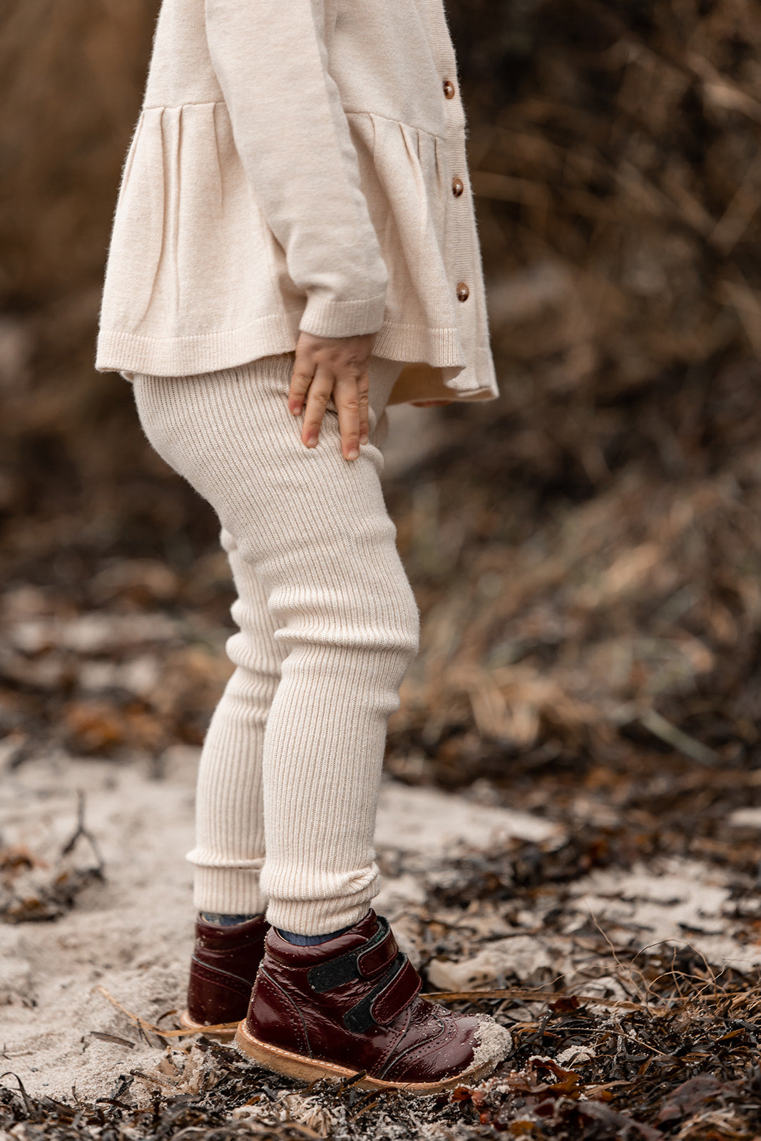 Fliink Benna Rib Leggings - Sandshell