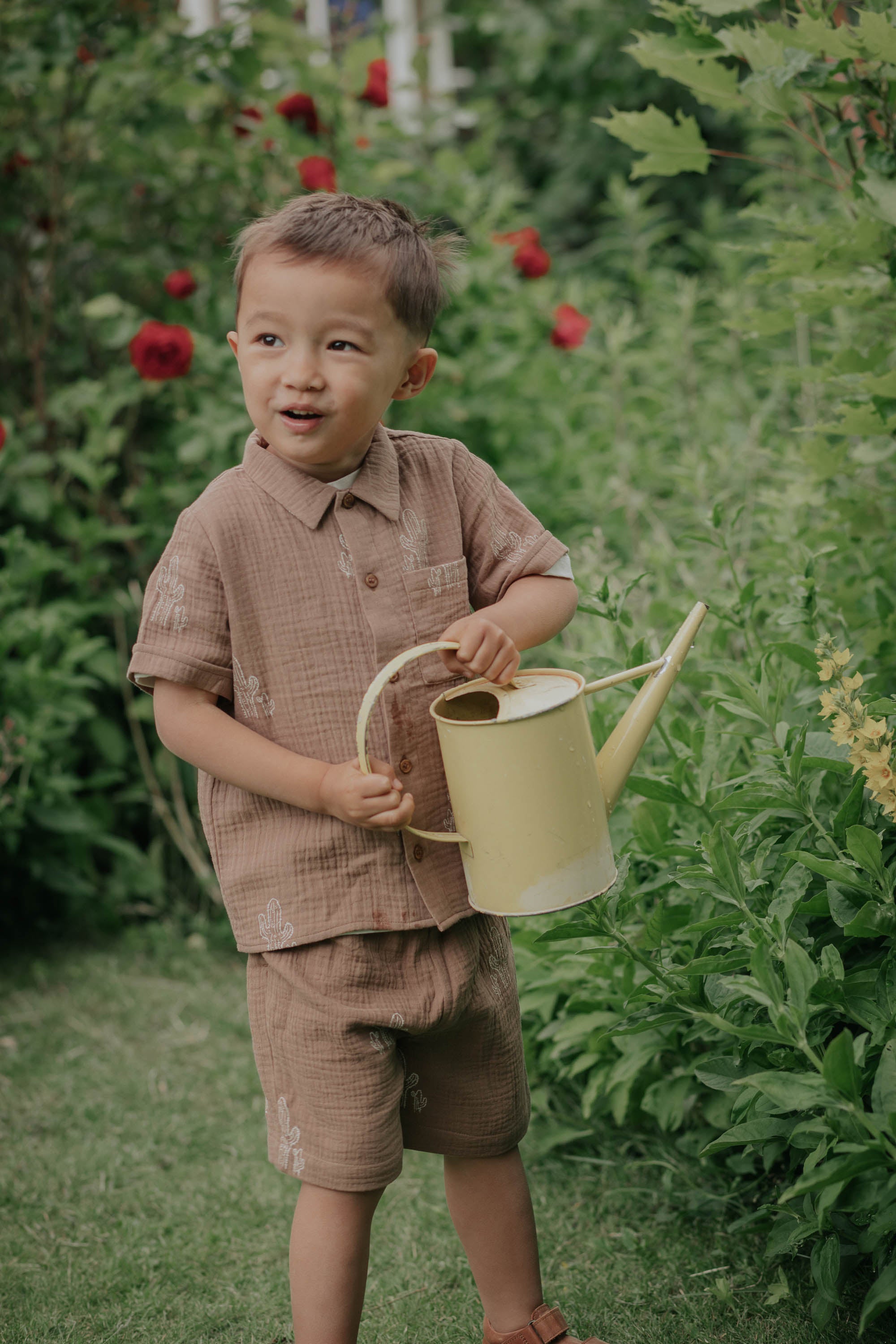Fliink Hello SS Shirt - Pine Bark Cactus