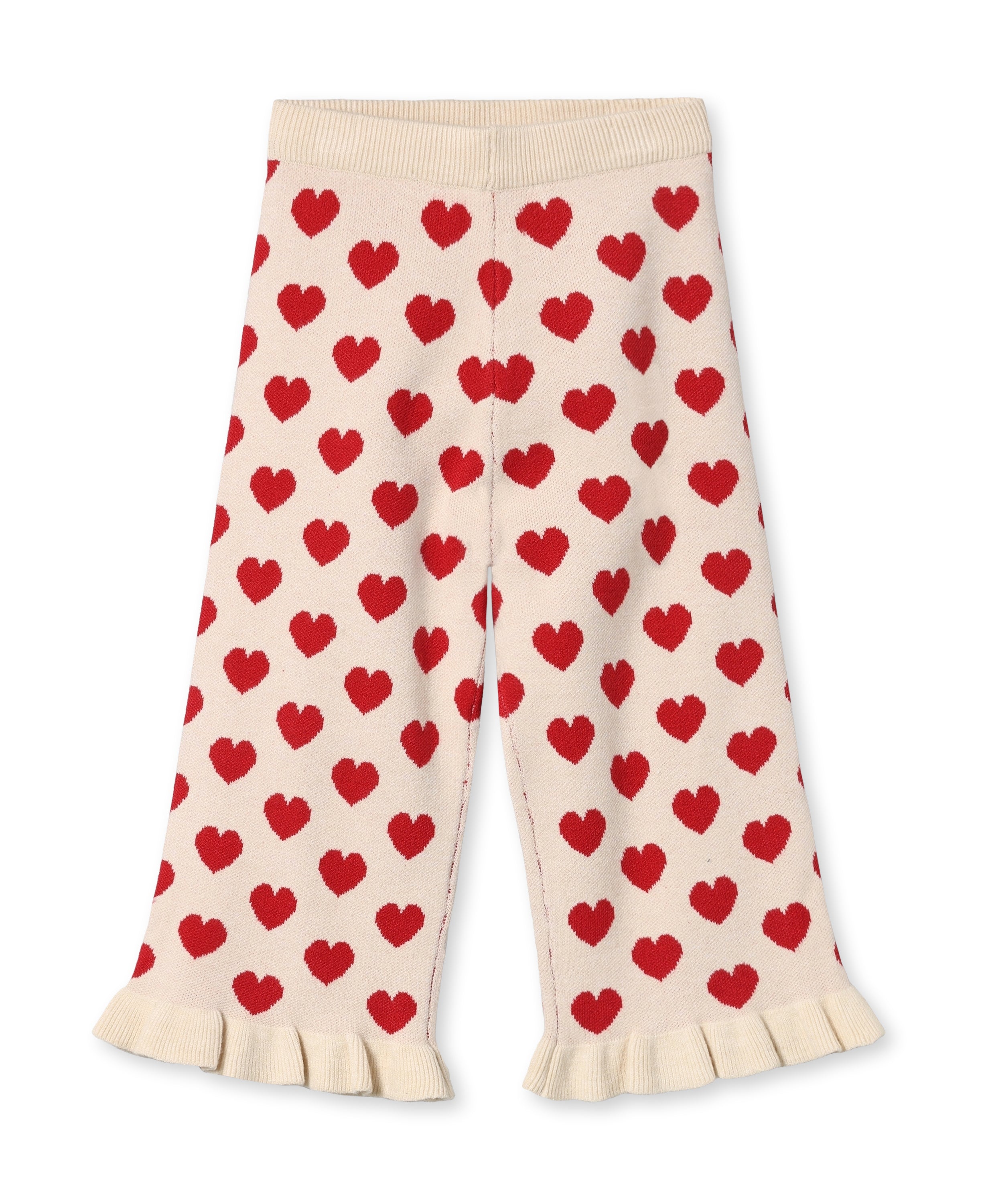 Fliink Alon Heart Ruffle Pant - Pompeian Red/Sandshell