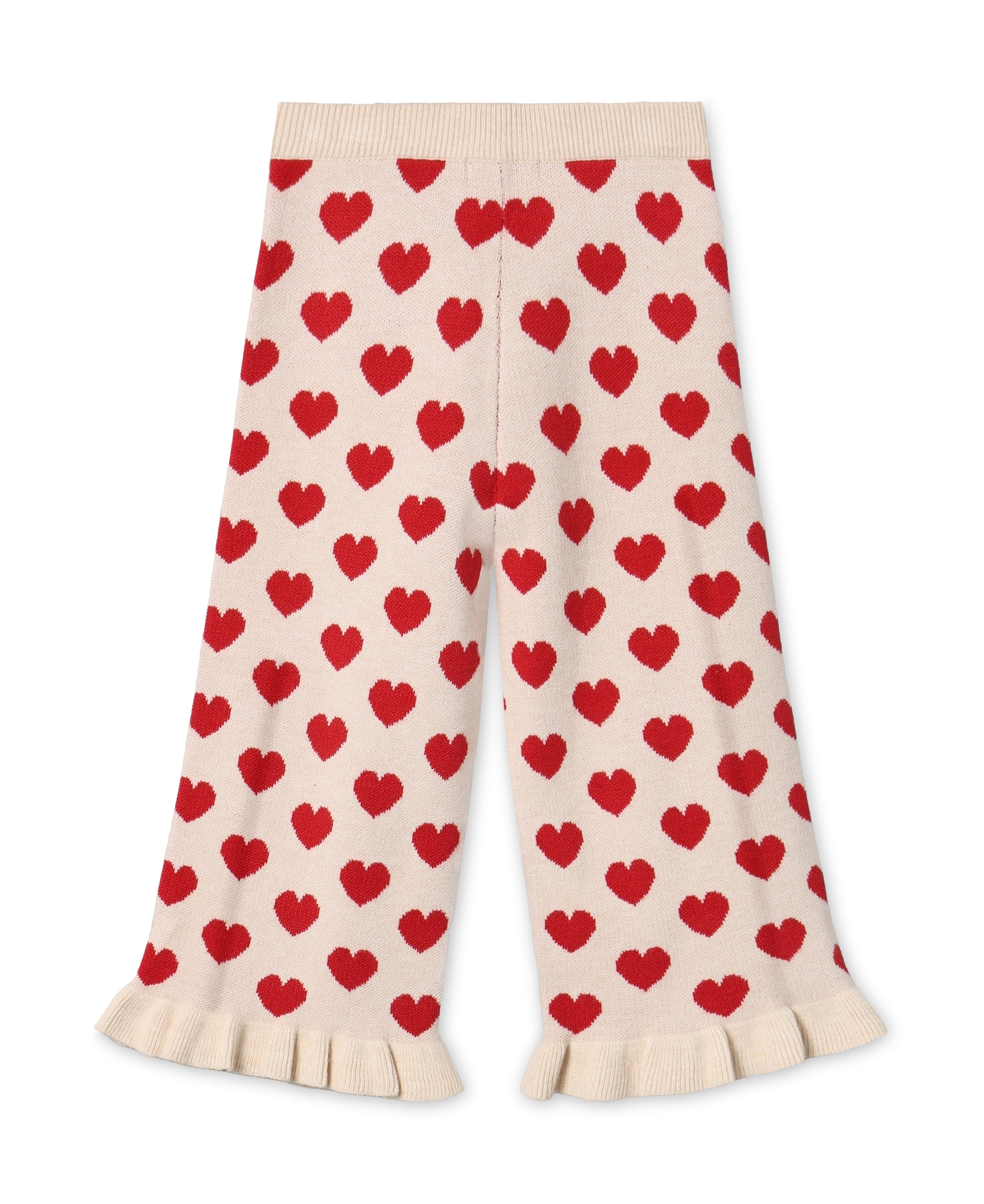 Fliink Alon Heart Ruffle Pant - Pompeian Red/Sandshell