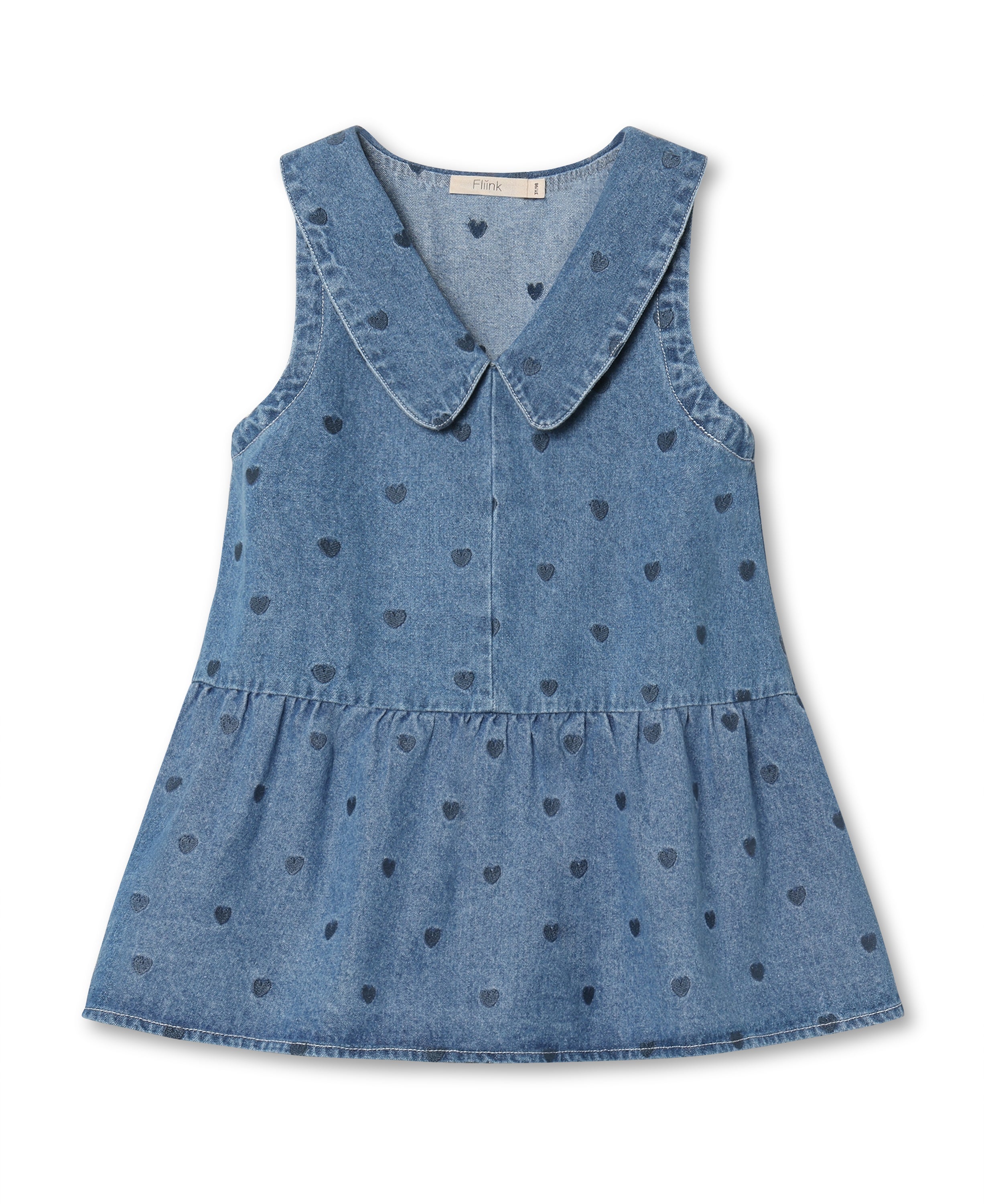 Fliink Donna Denim Spencer Dress - Light Denim Blue