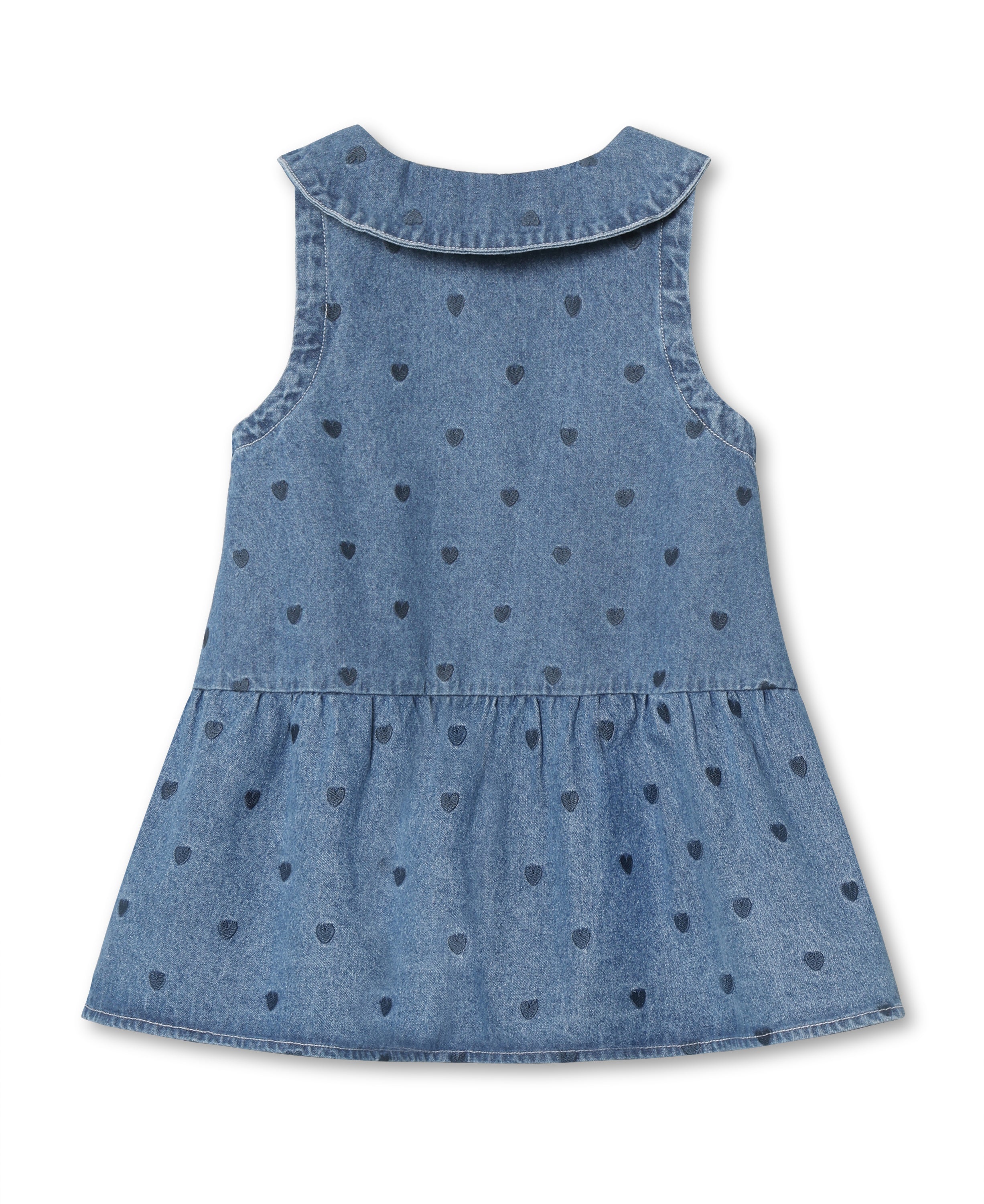 Fliink Donna Denim Spencer Dress - Light Denim Blue