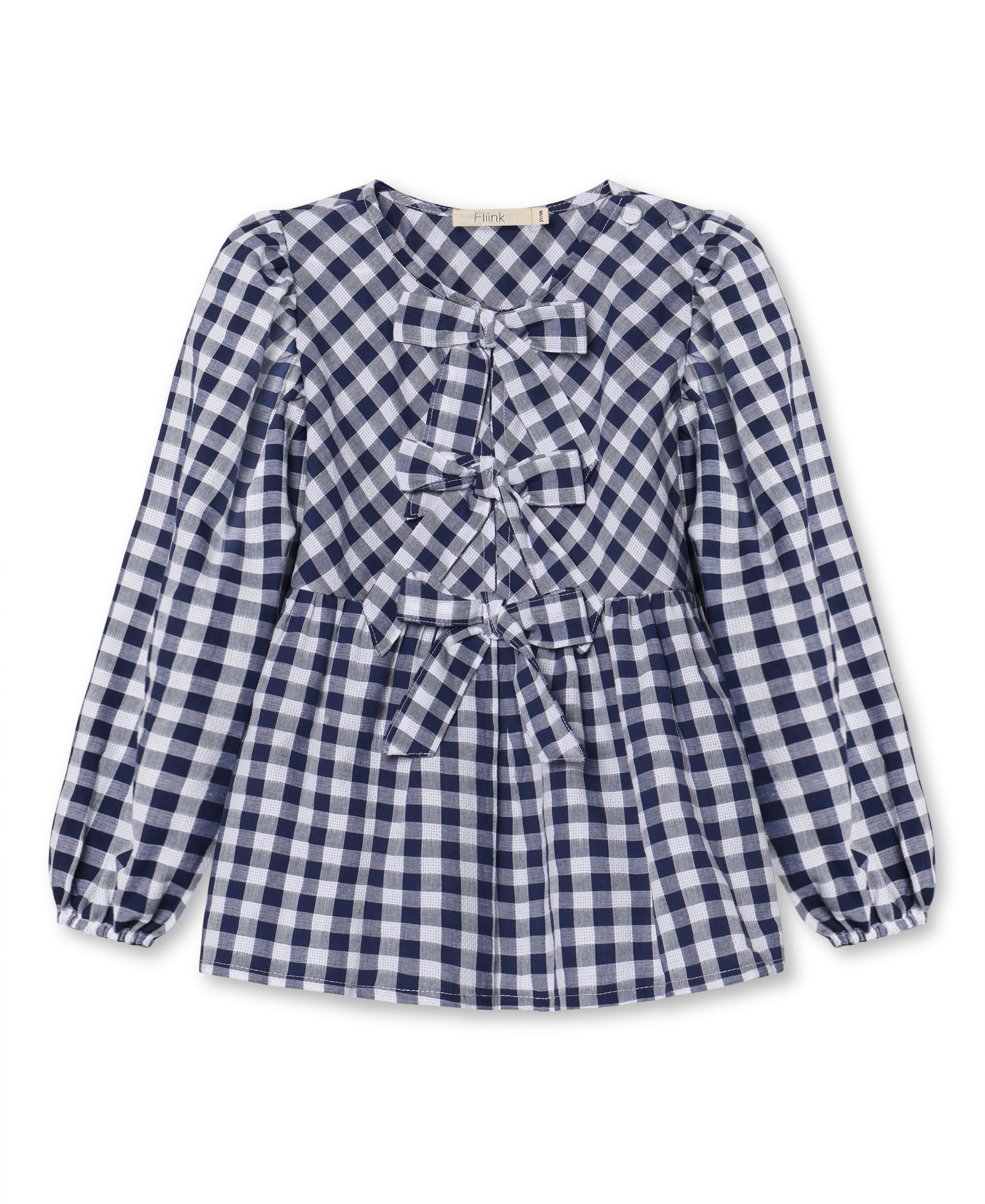 Fliink Zorro LS Blouse - Insignia Sandshell Check