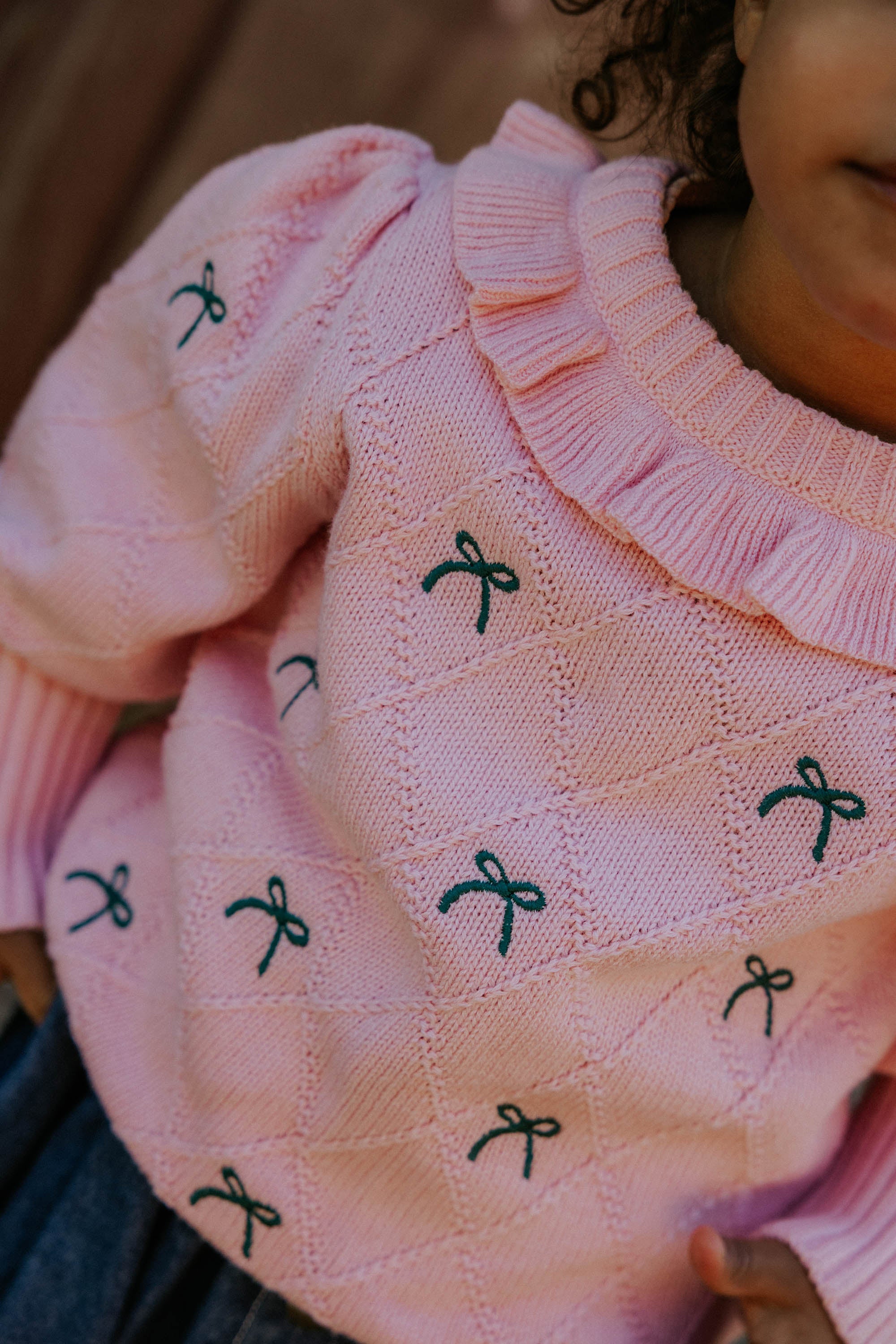 Fliink Lucie Bow Pullover - Candy Pink