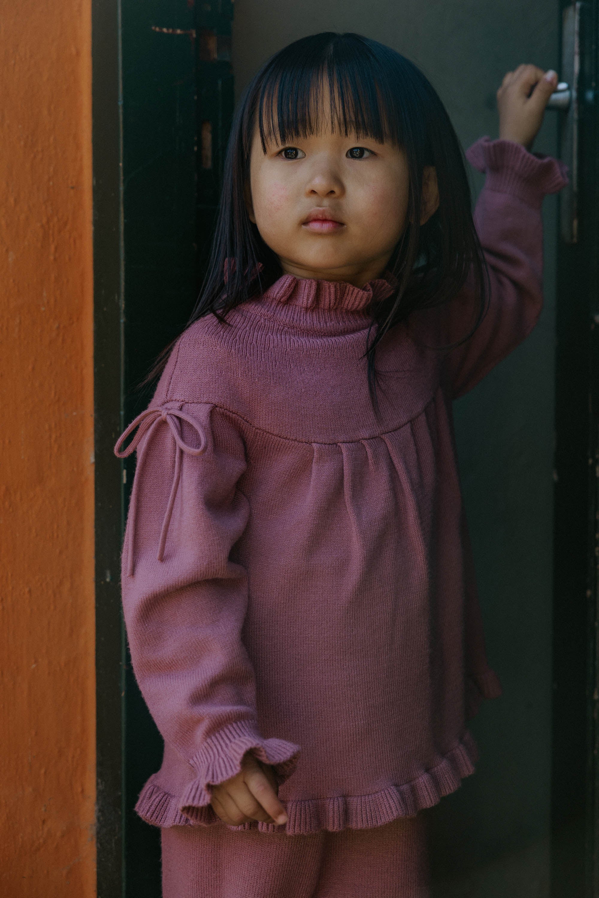 Fliink Kino LS Knit Blouse - Ash Rose