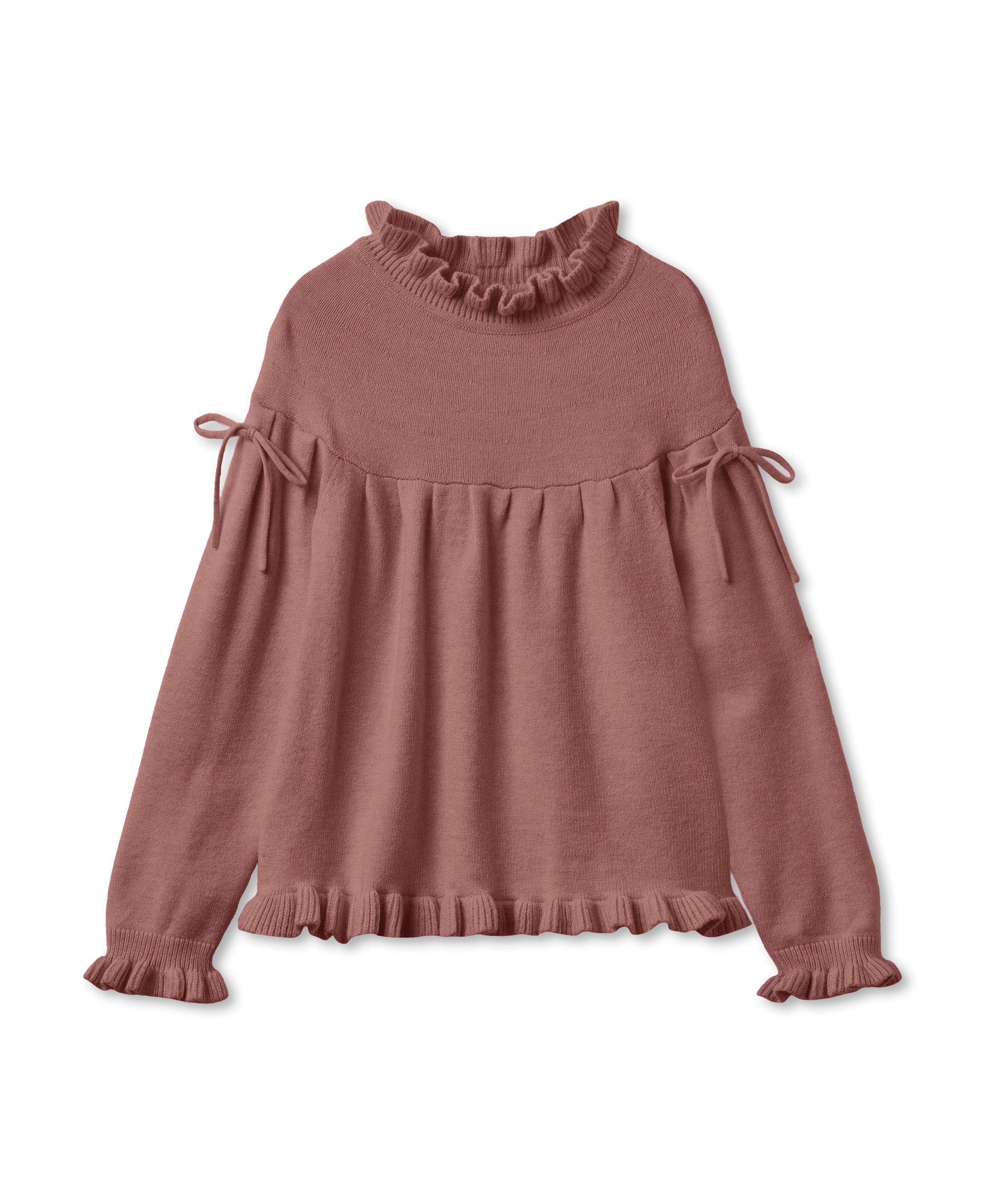 Fliink Kino LS Knit Blouse - Ash Rose