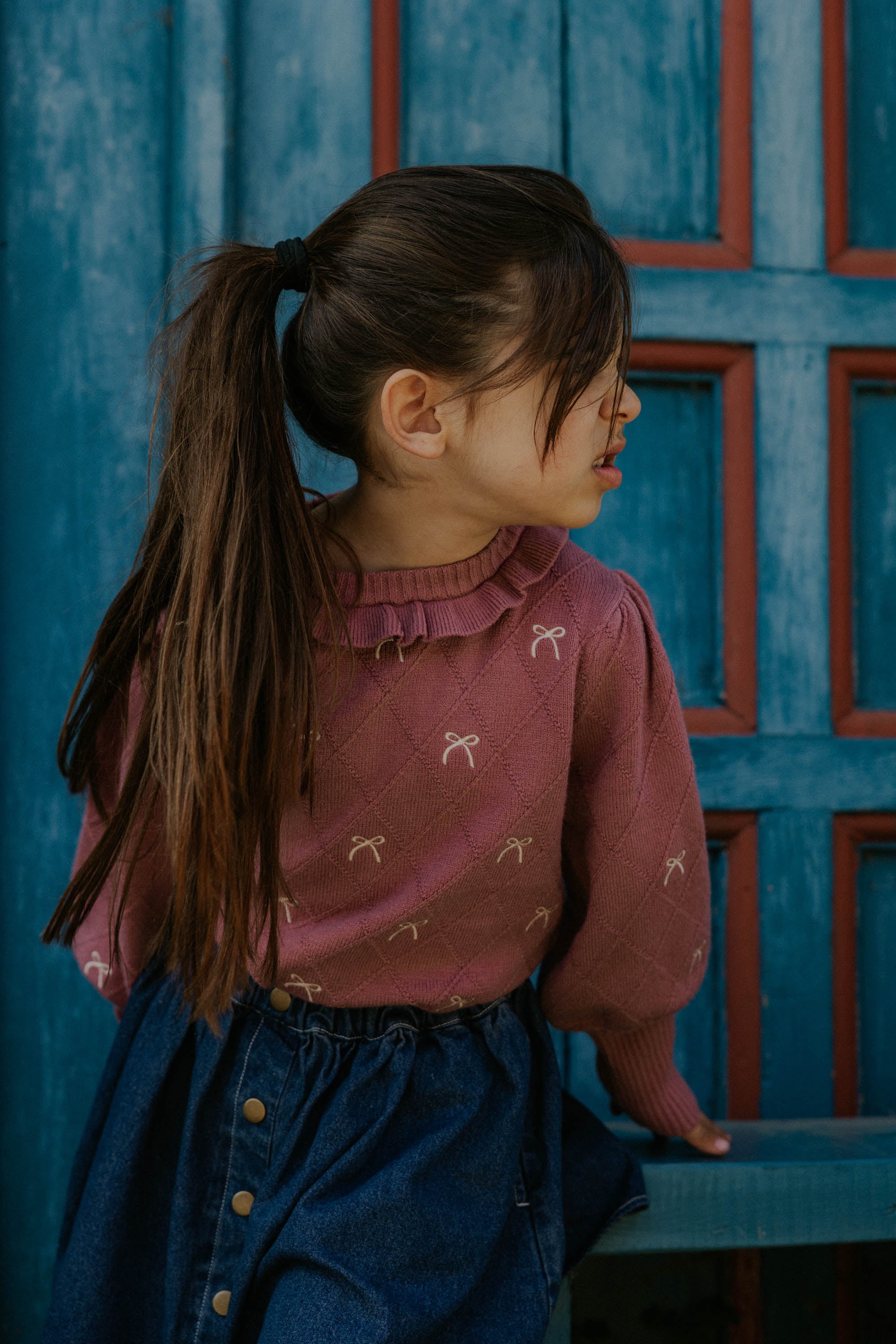 Fliink Alon Bow Blouse - Ash Rose