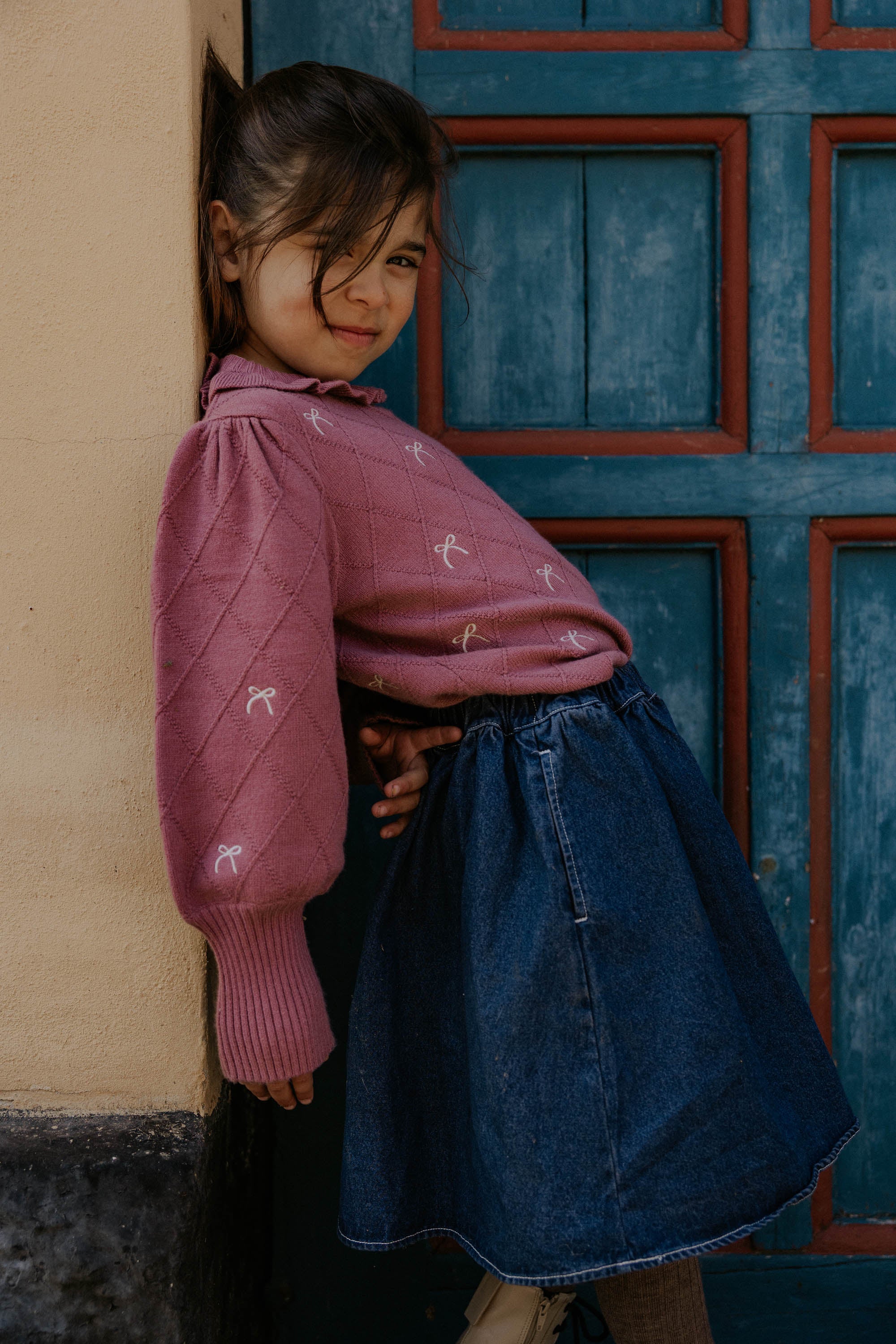 Fliink Alon Bow Blouse - Ash Rose