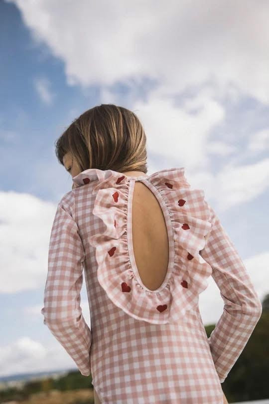 Lil Atelier Finley LS Swimsuit - Misty Rose