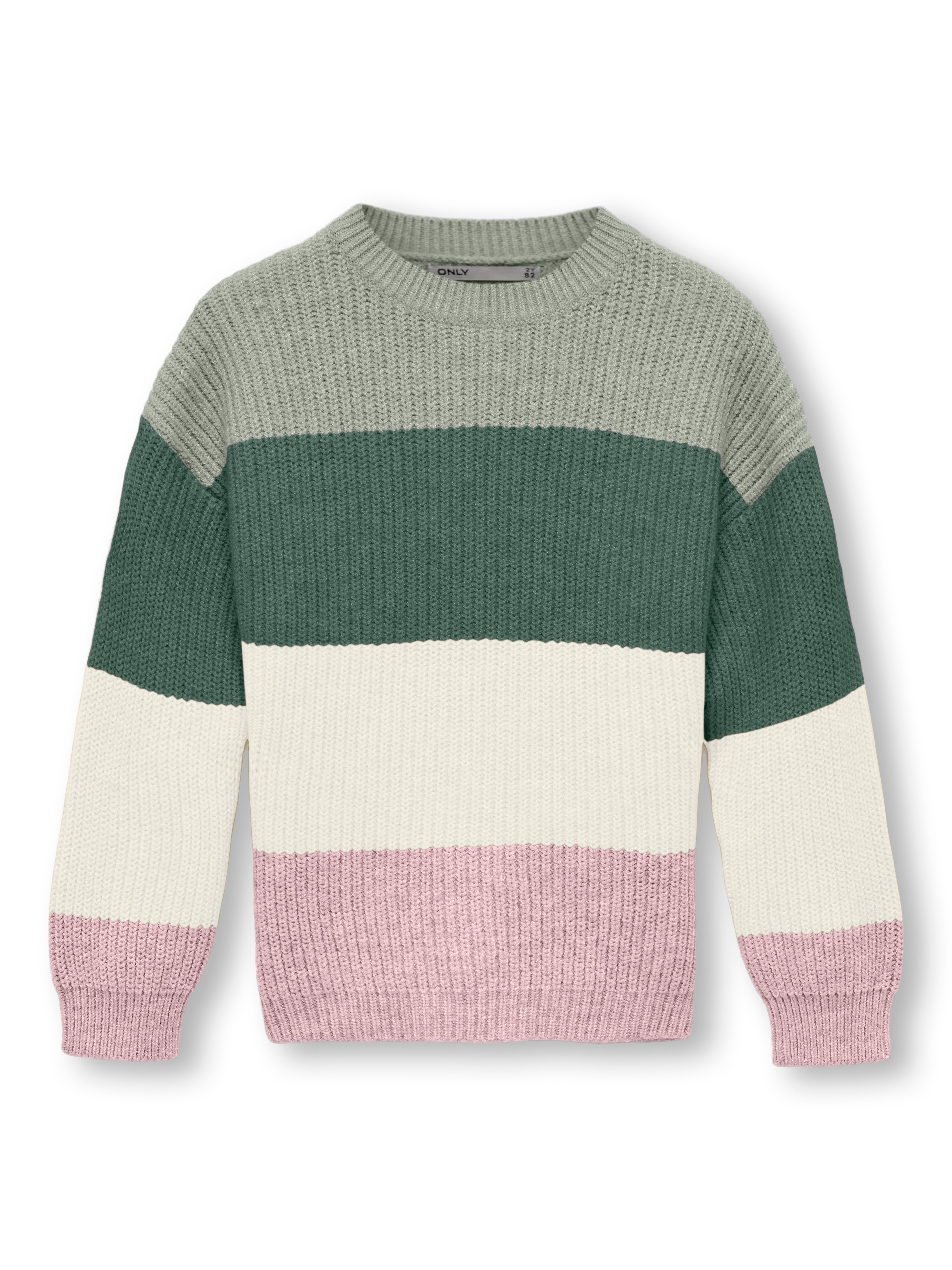 Only Mini Sandy Life Stripe Knit - Desert Sage
