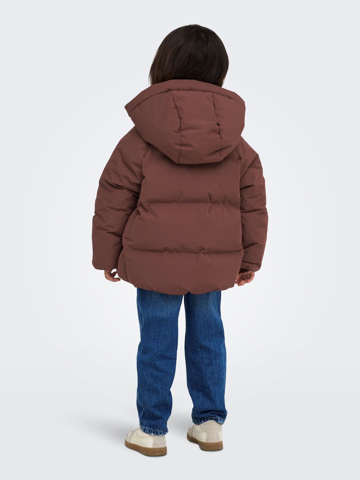Only Mini Ellie - Functional Hood Puff Jacket - Brown Stone