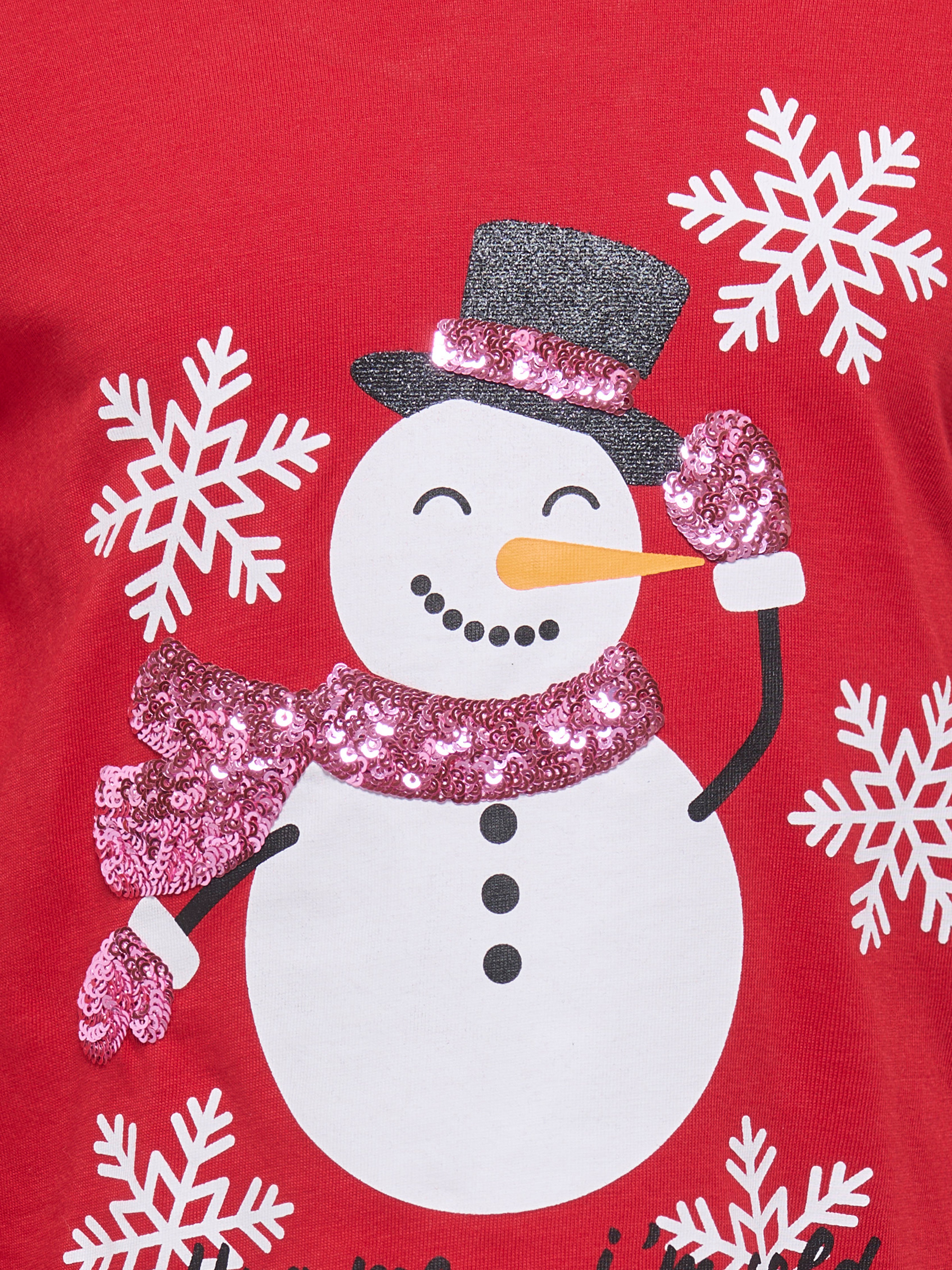 Only Mini Xmas Life Yrsa Christmas Top - Salsa