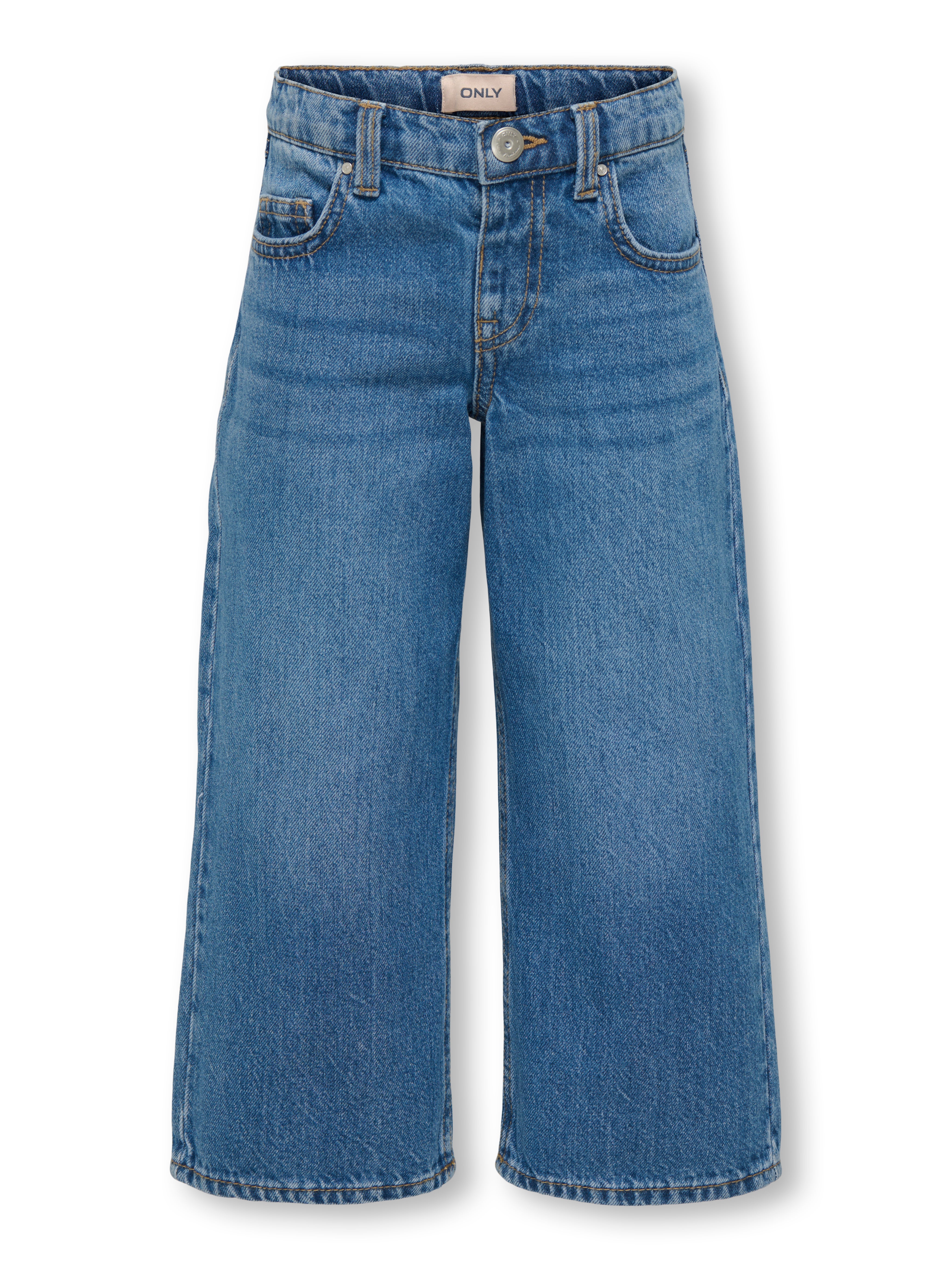 Only Mini Lumi Wide Denim Jeans - Medium Blue Denim