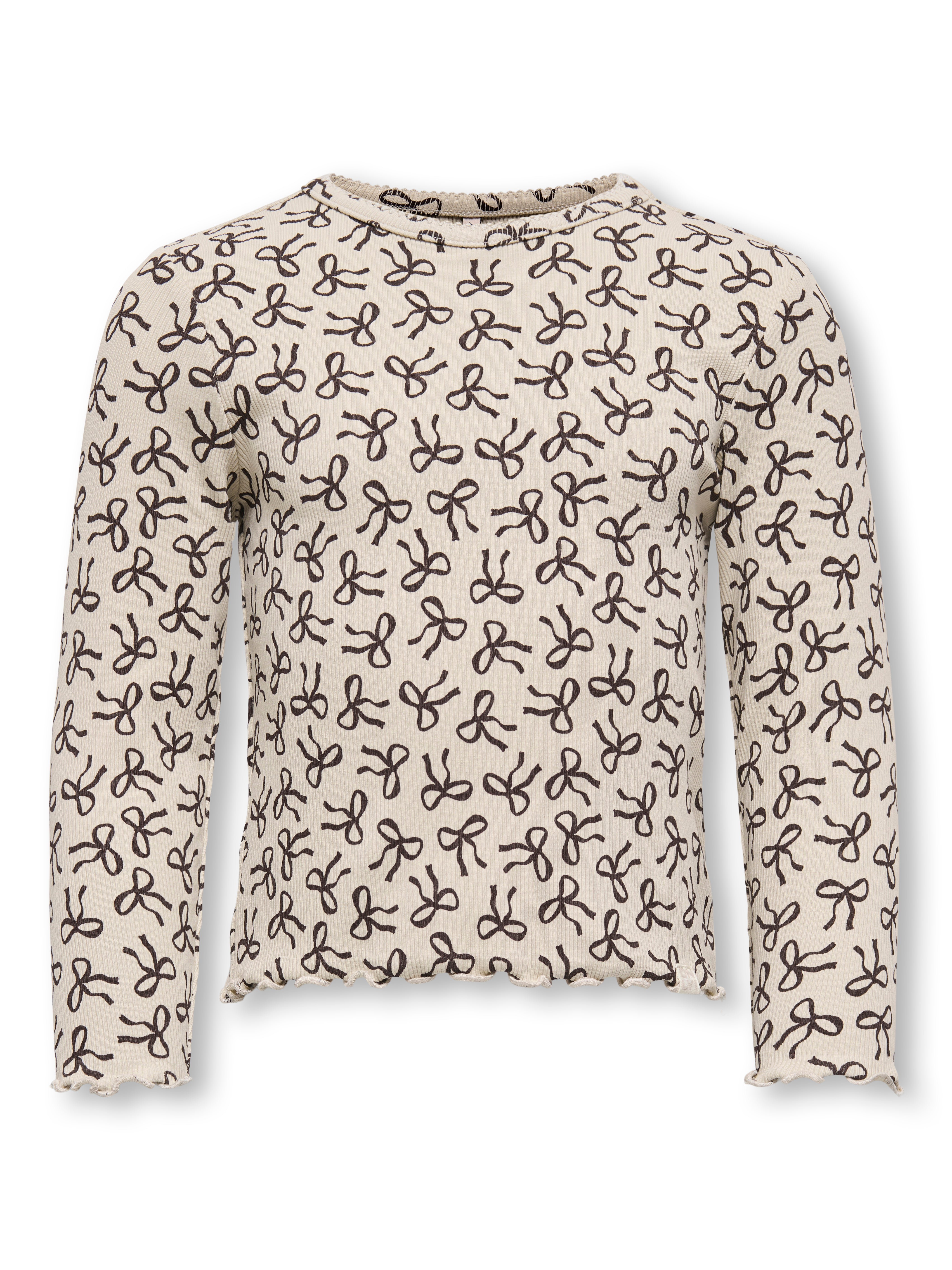 Only Mini Trinny Life LS Top - Pumice Stone/Bow