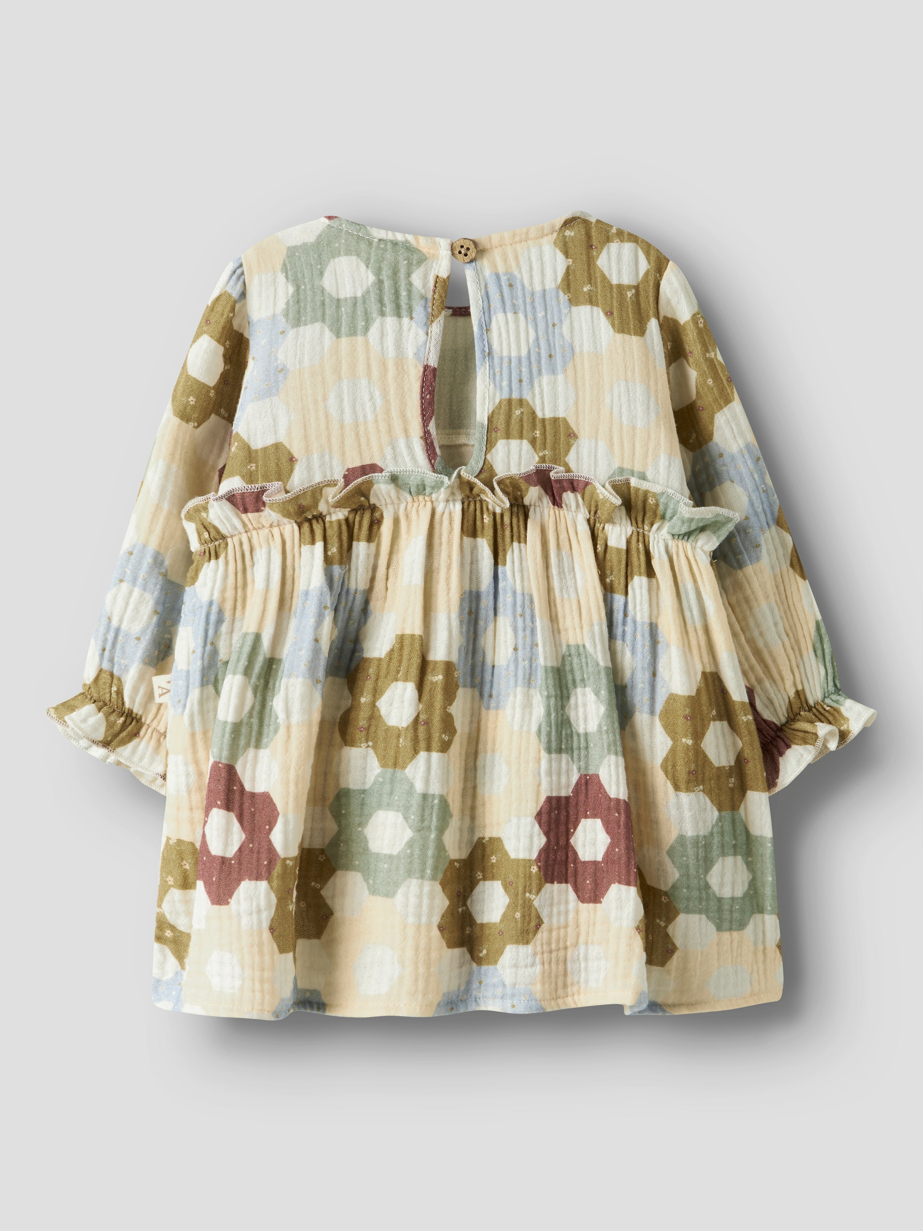 Lil Atelier Talia LS Body Dress - Coconut Milk