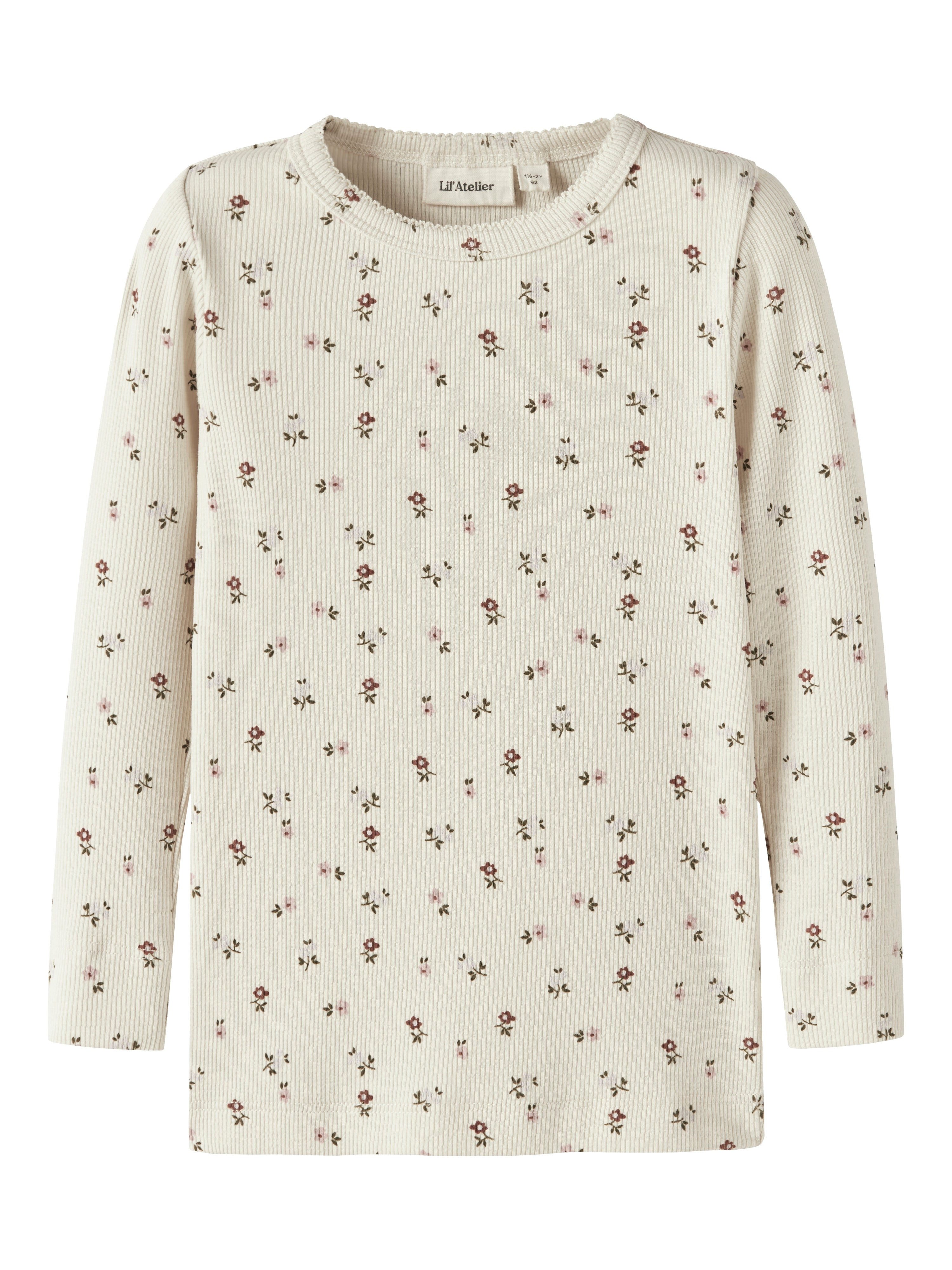 Lil Atelier Gago - LS Slim Top NOOS - Turtledove/Flower