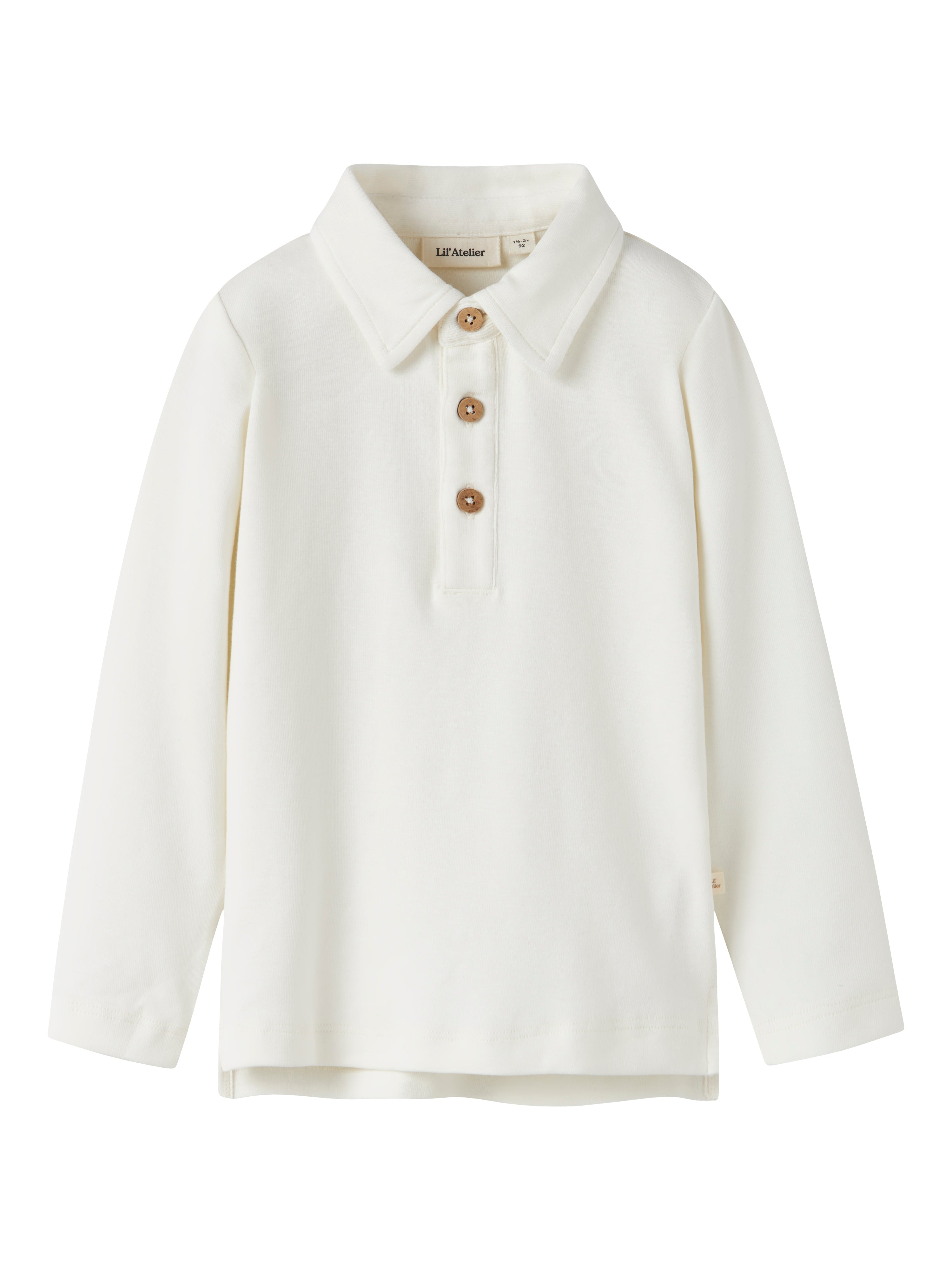 Lil Atelier Fundo LS Slim Top - Coconut Milk