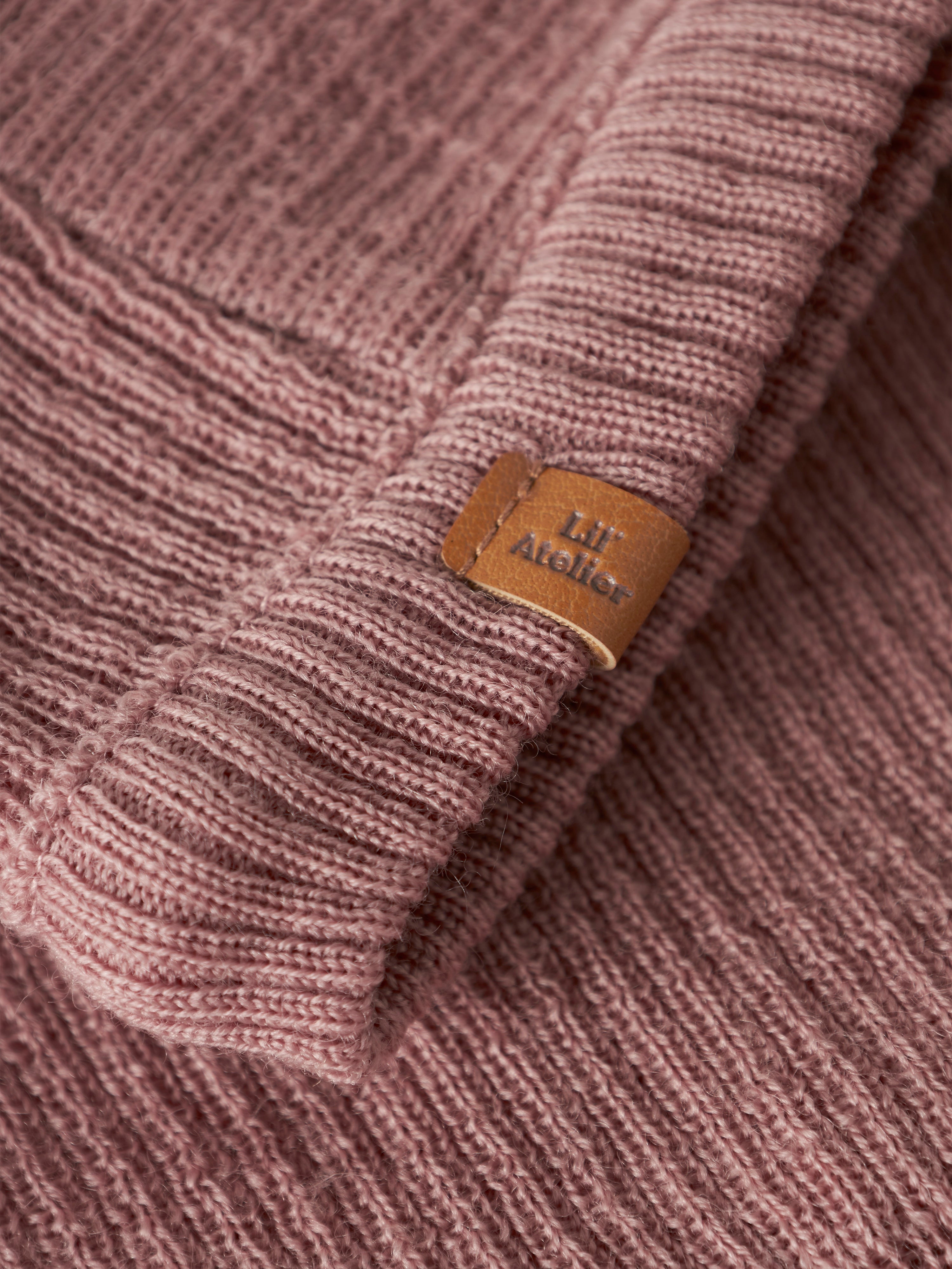 Lil Atelier Nanson Knit Balaclava - Misty Rose