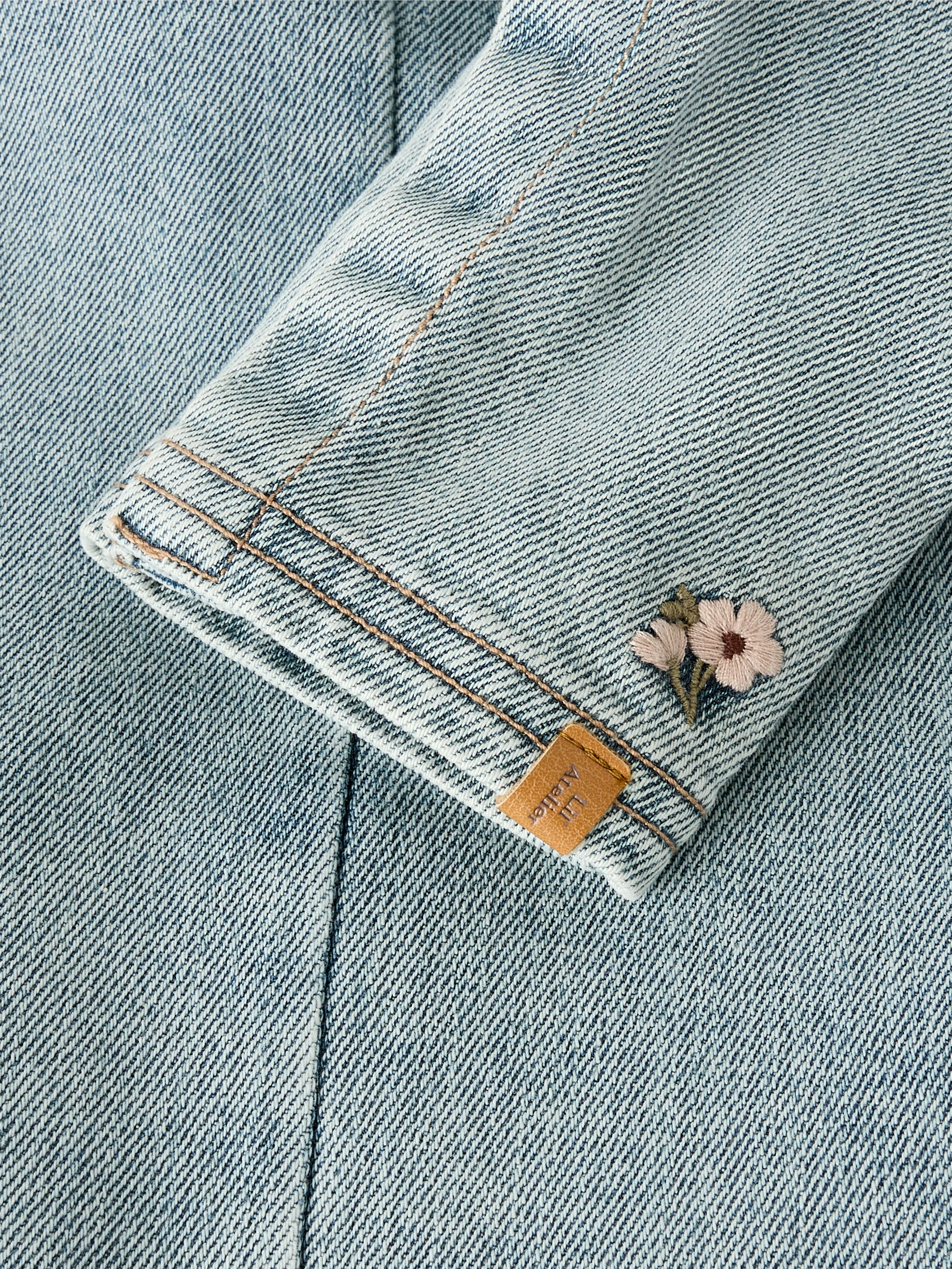 Lil Atelier Darleee Loose Overall - Medium Blue Denim