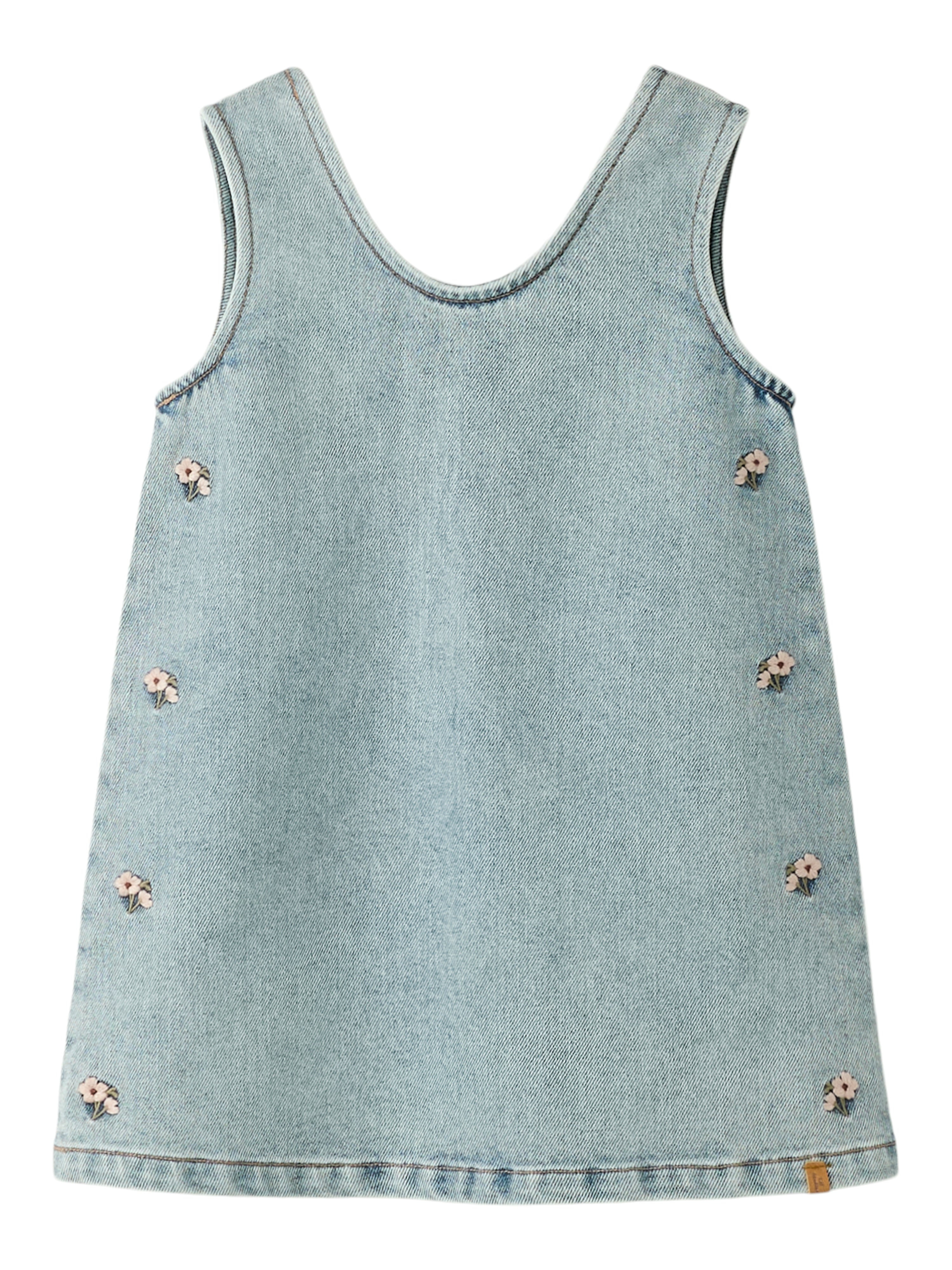 Lil Atelier Darlee Doa Denim Spencer - Medium Blue Denim/Flower