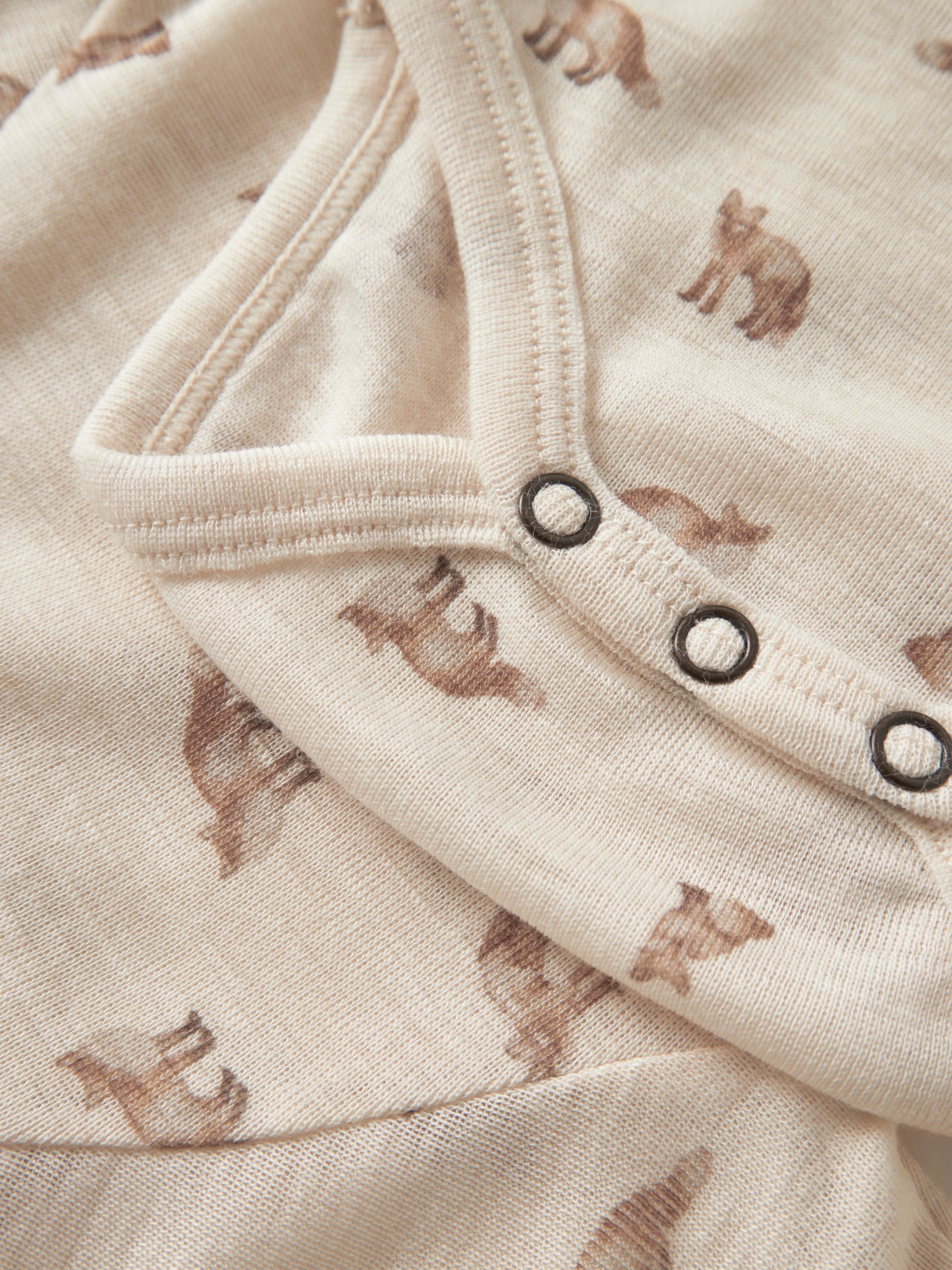Lil Atelier Nalu - Wool LS Slim Body - Turtledove/Fox