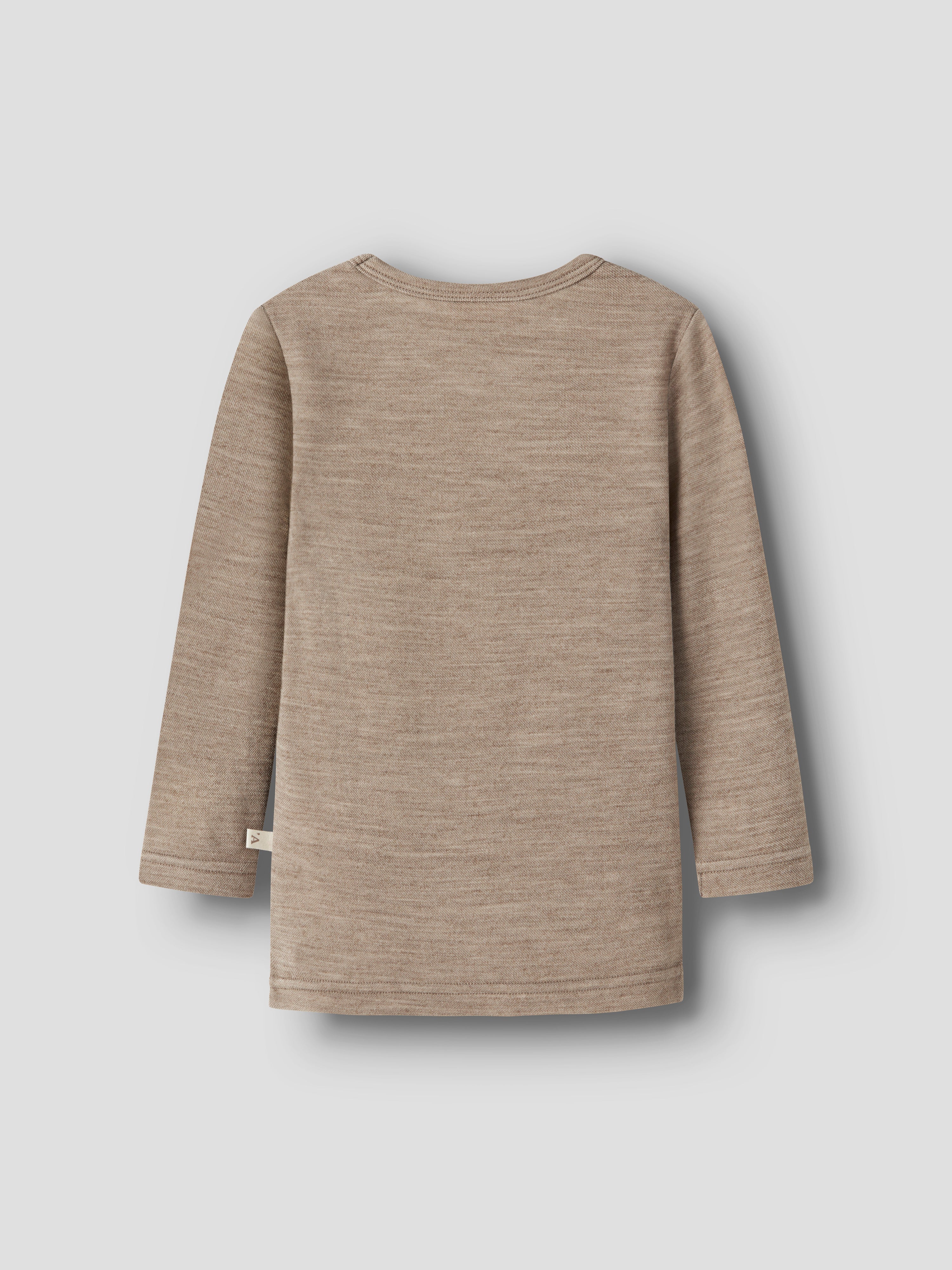 Lil Atelier Nilo - Wool LS Slim Top - Sepia Tint